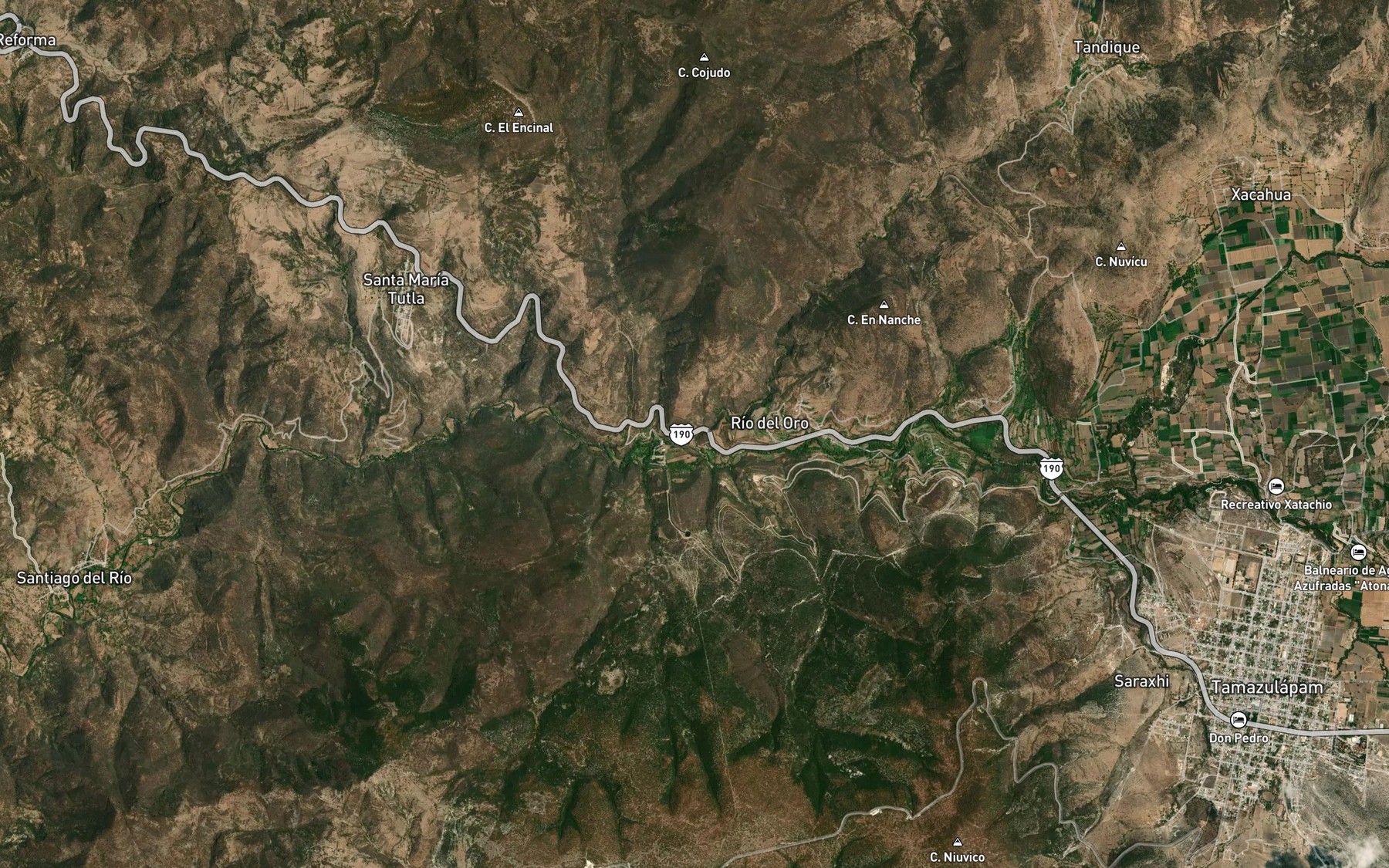 Satellite map of the Arroyo Dulce