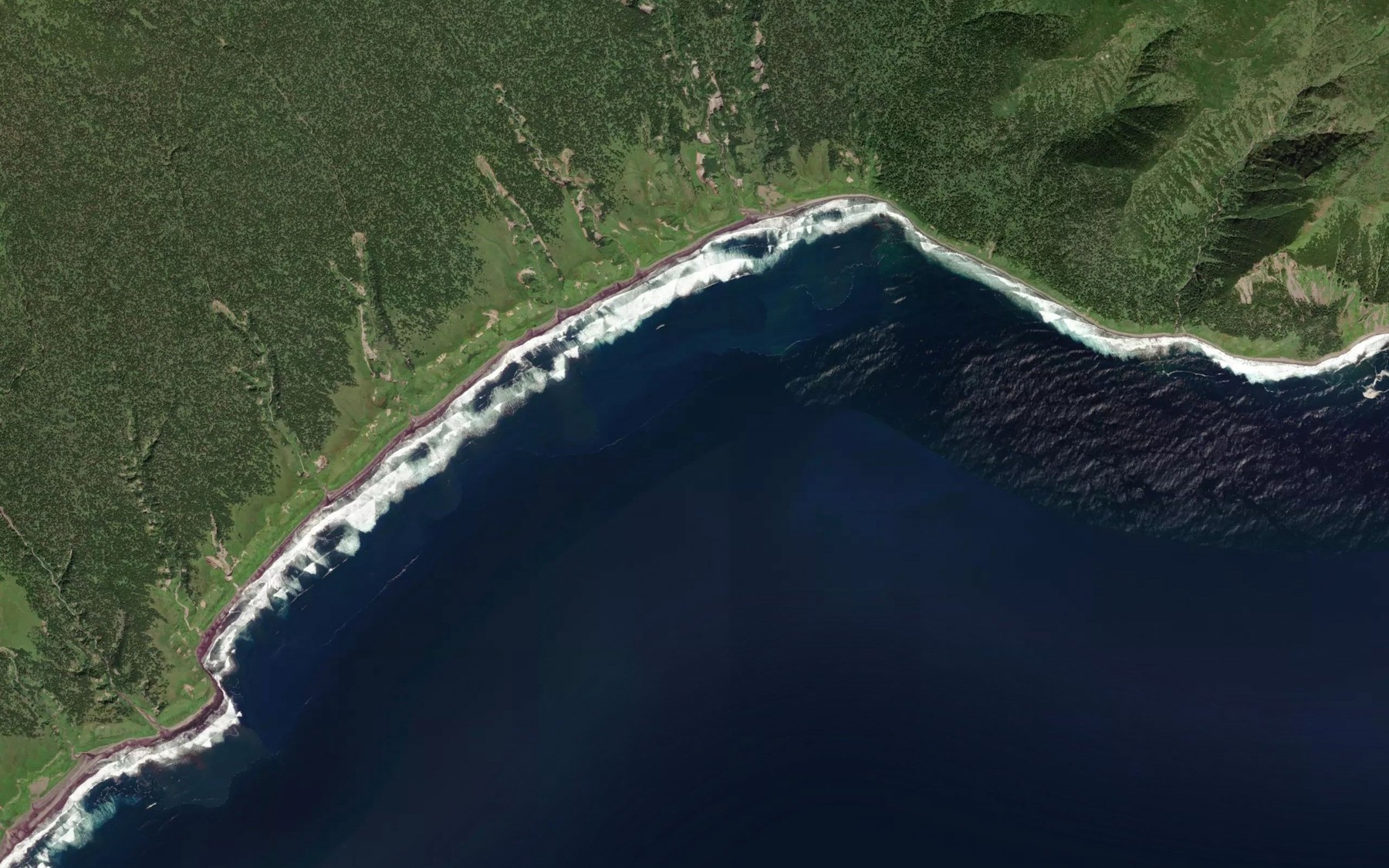 Satellite map of the Zaliv Roka