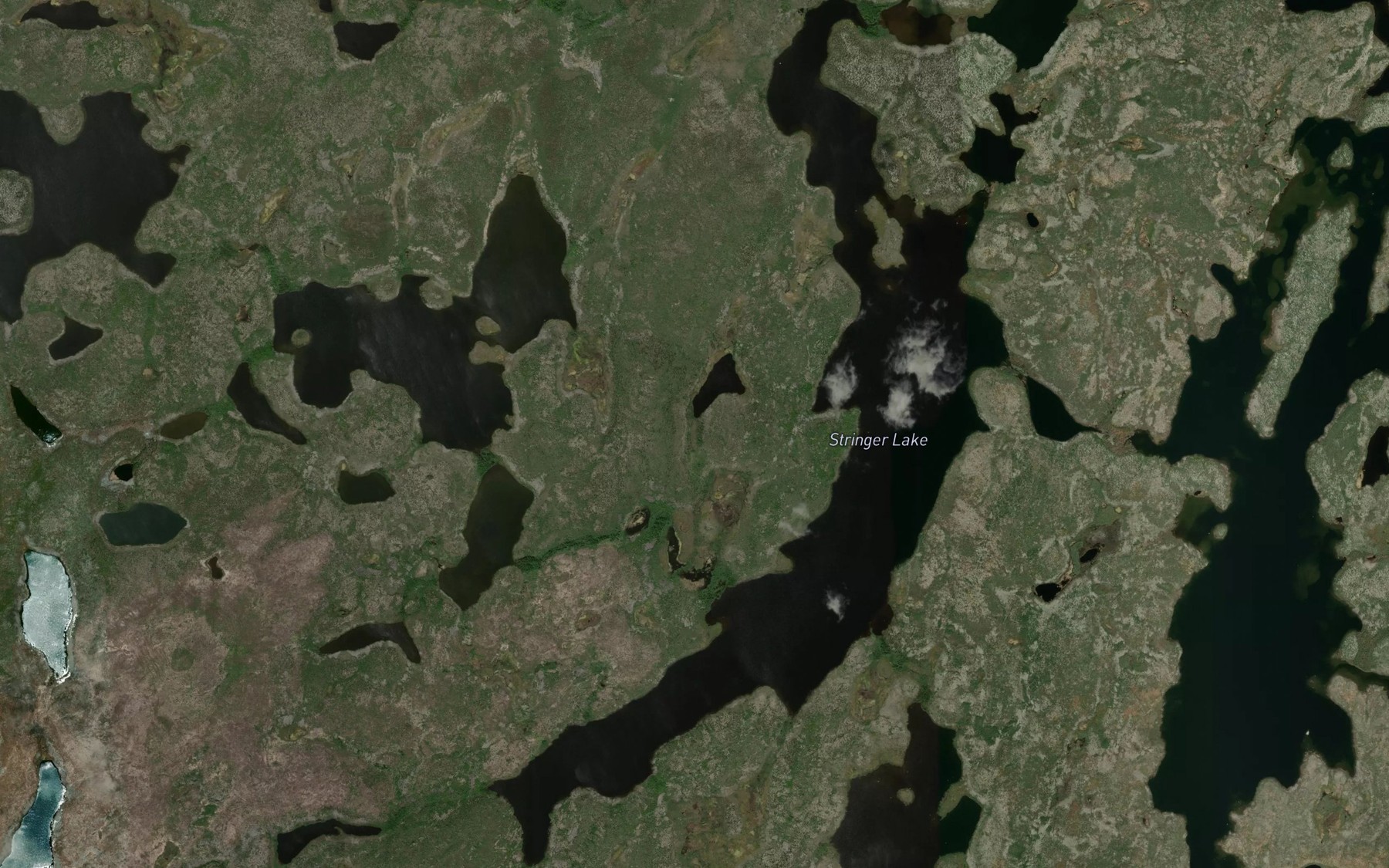 Satellite map of the Stringer Lake