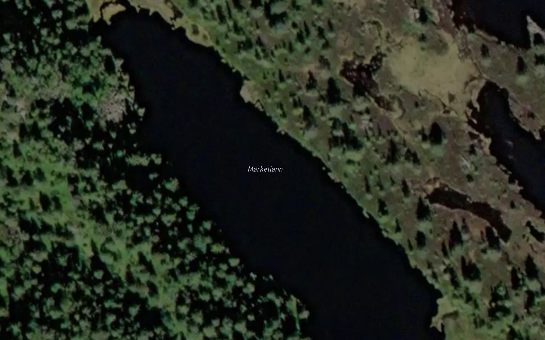Satellite map of the Morketjonn