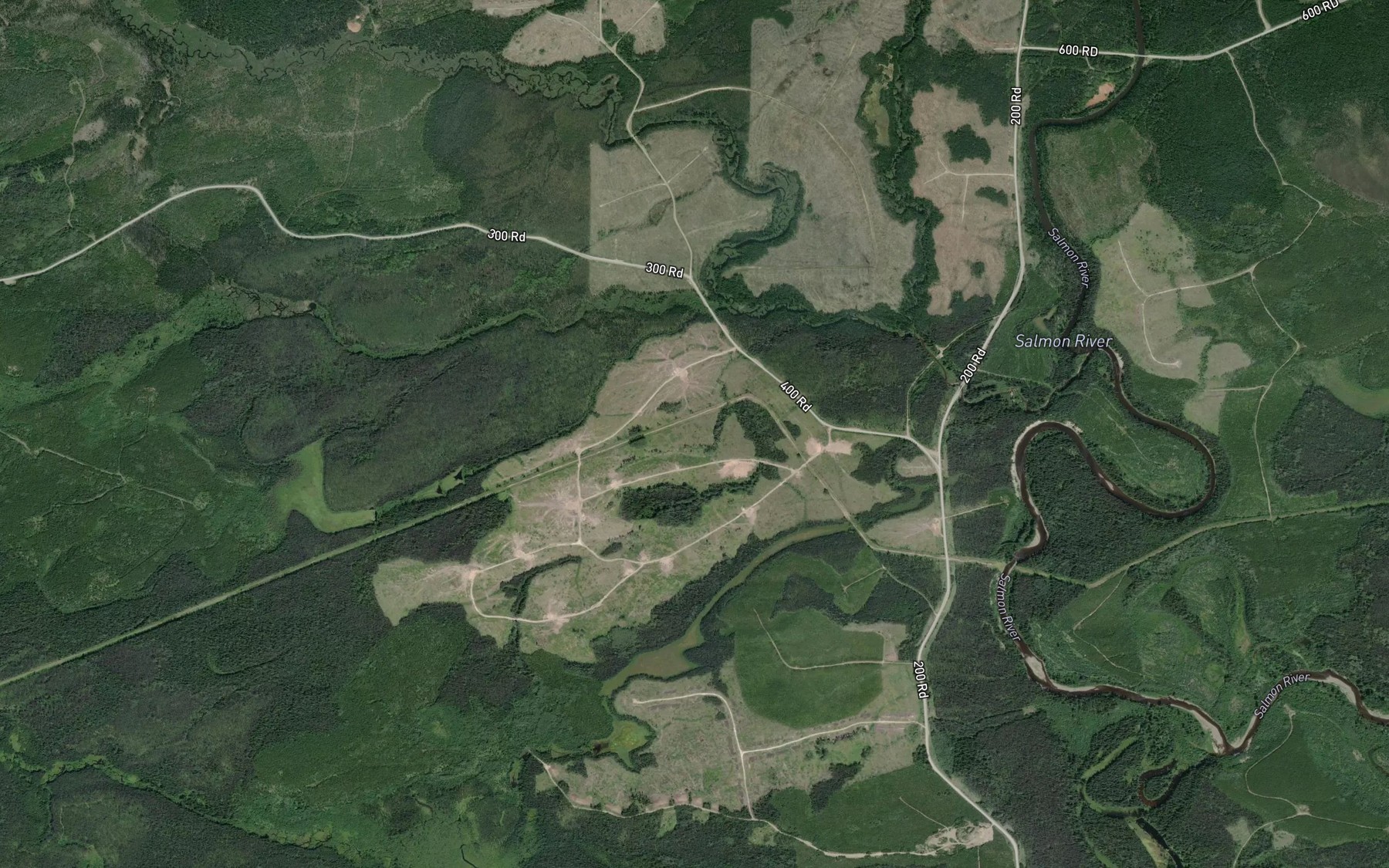 Satellite map of the West Creek