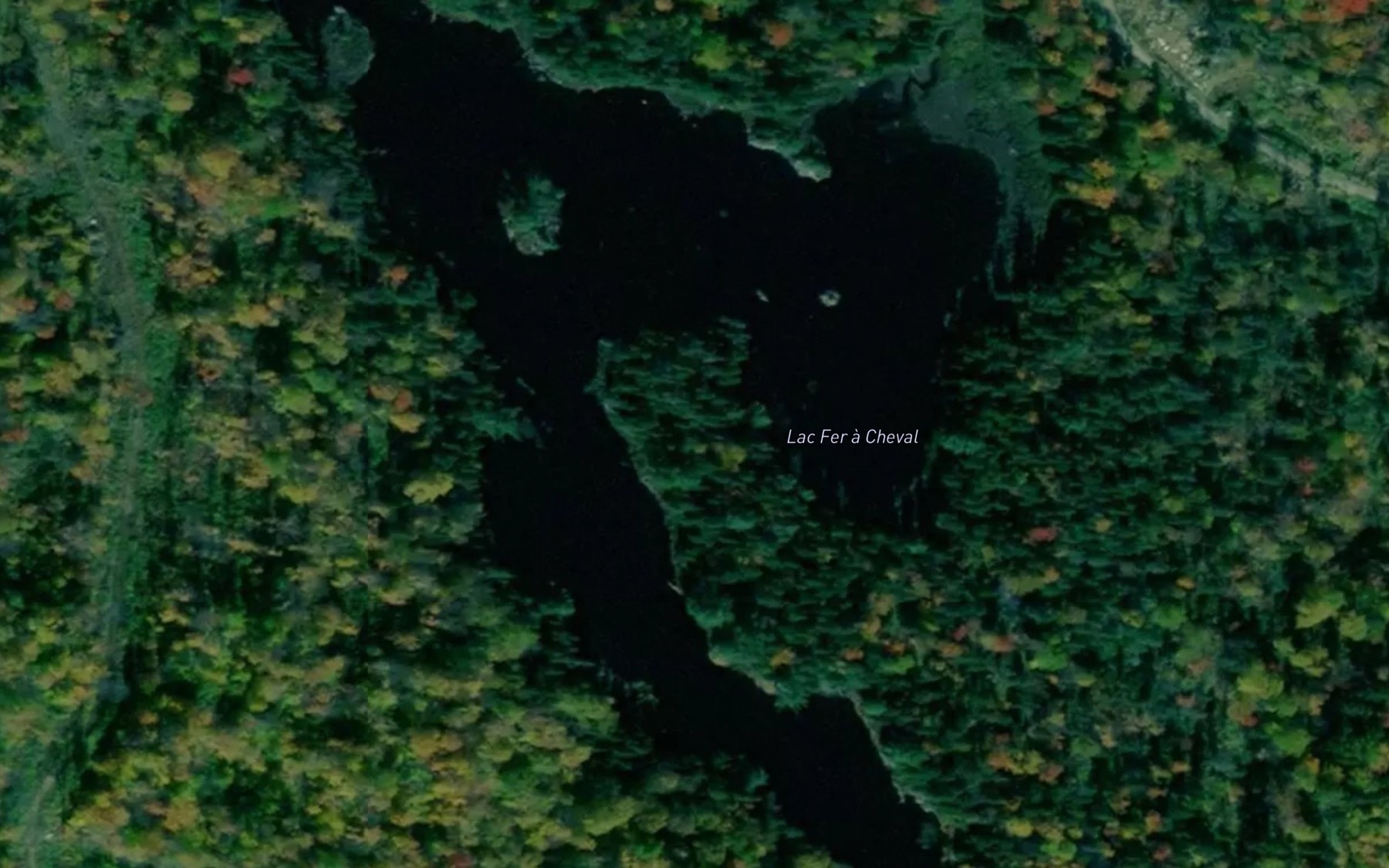 Satellite map of the Lac Fer a Cheval