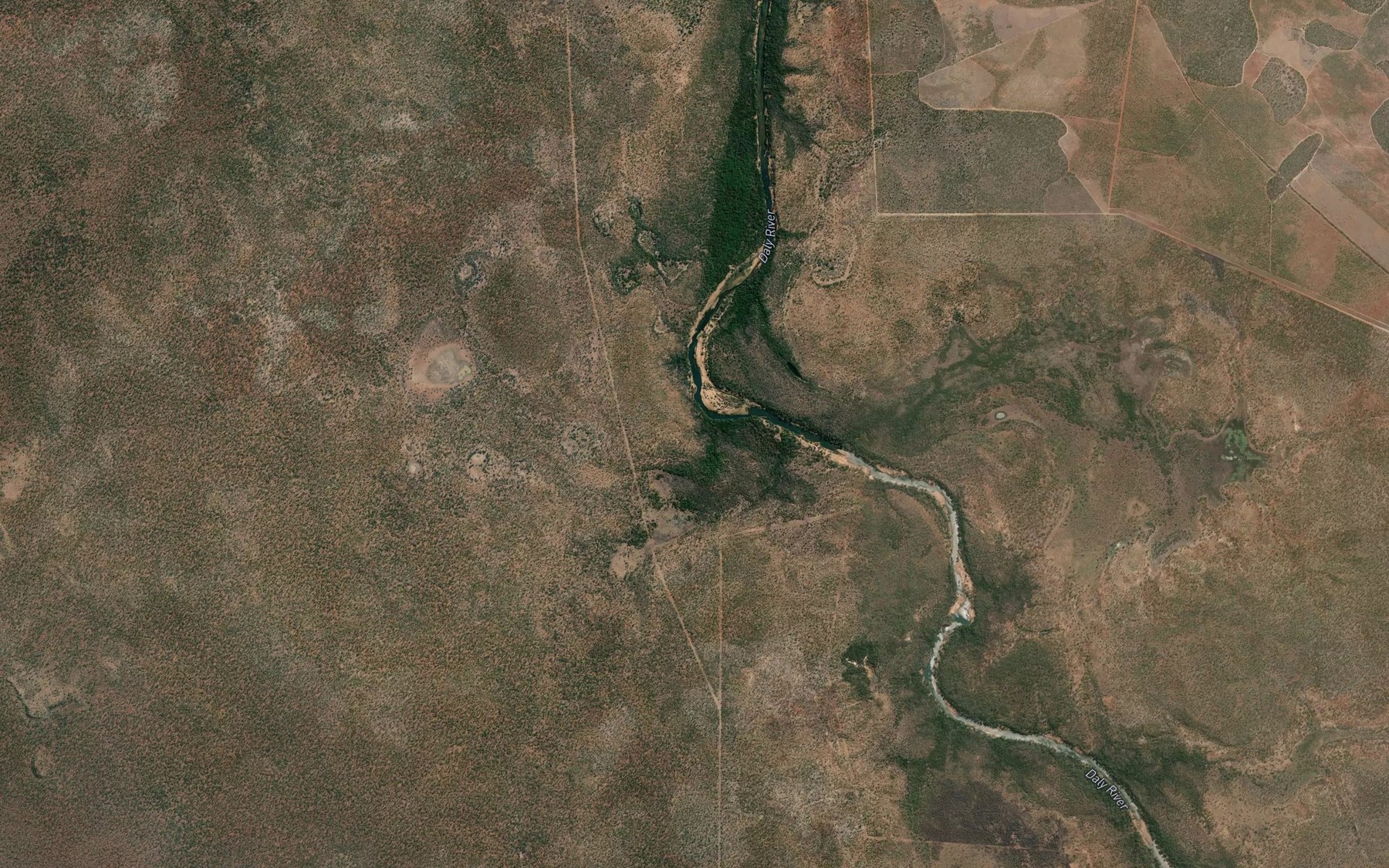 Satellite map of the Laurie Billabong