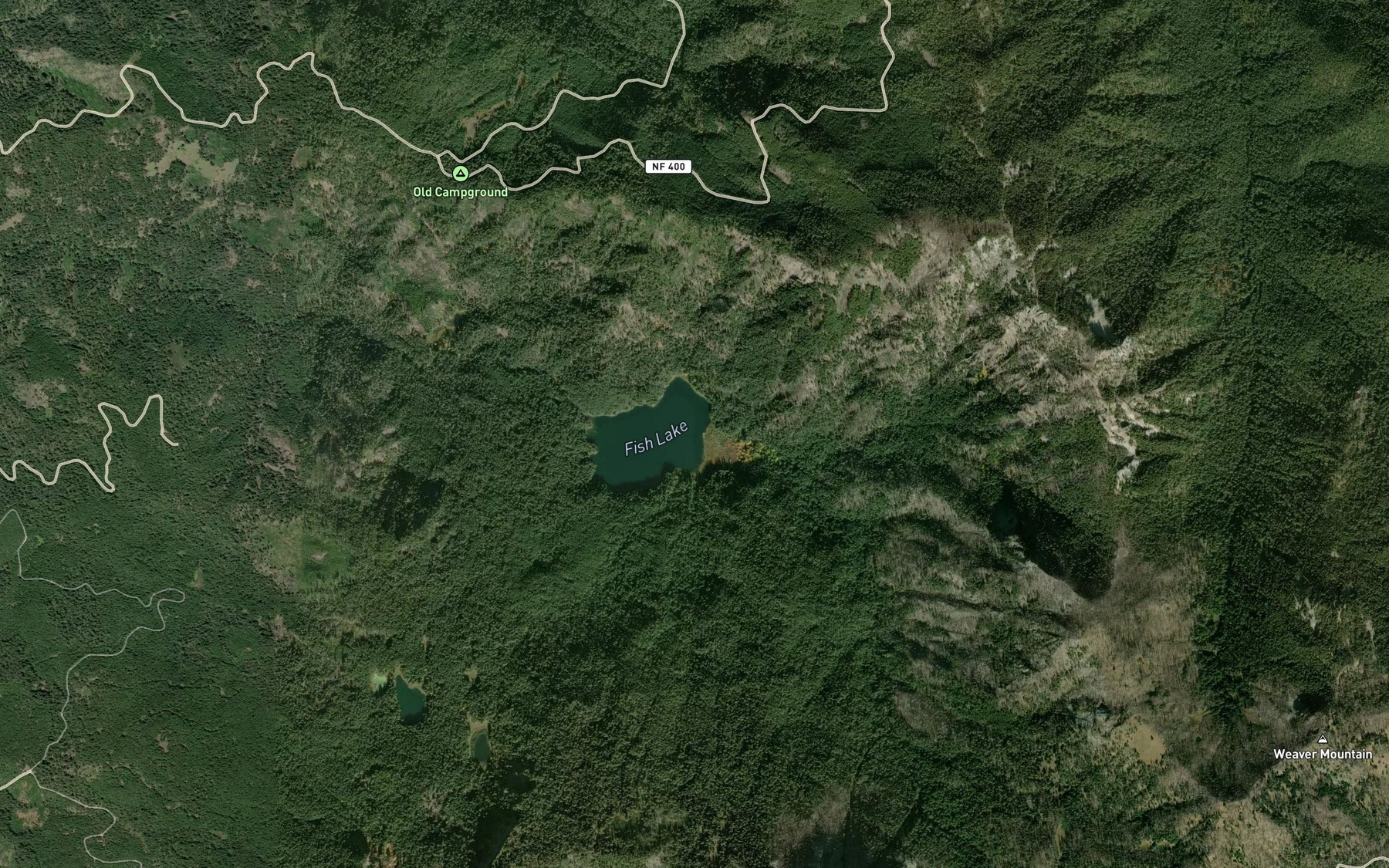Satellite map of the Highrock Creek