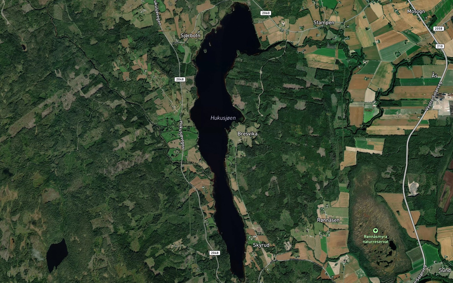 Satellite map of the Hukusjoen