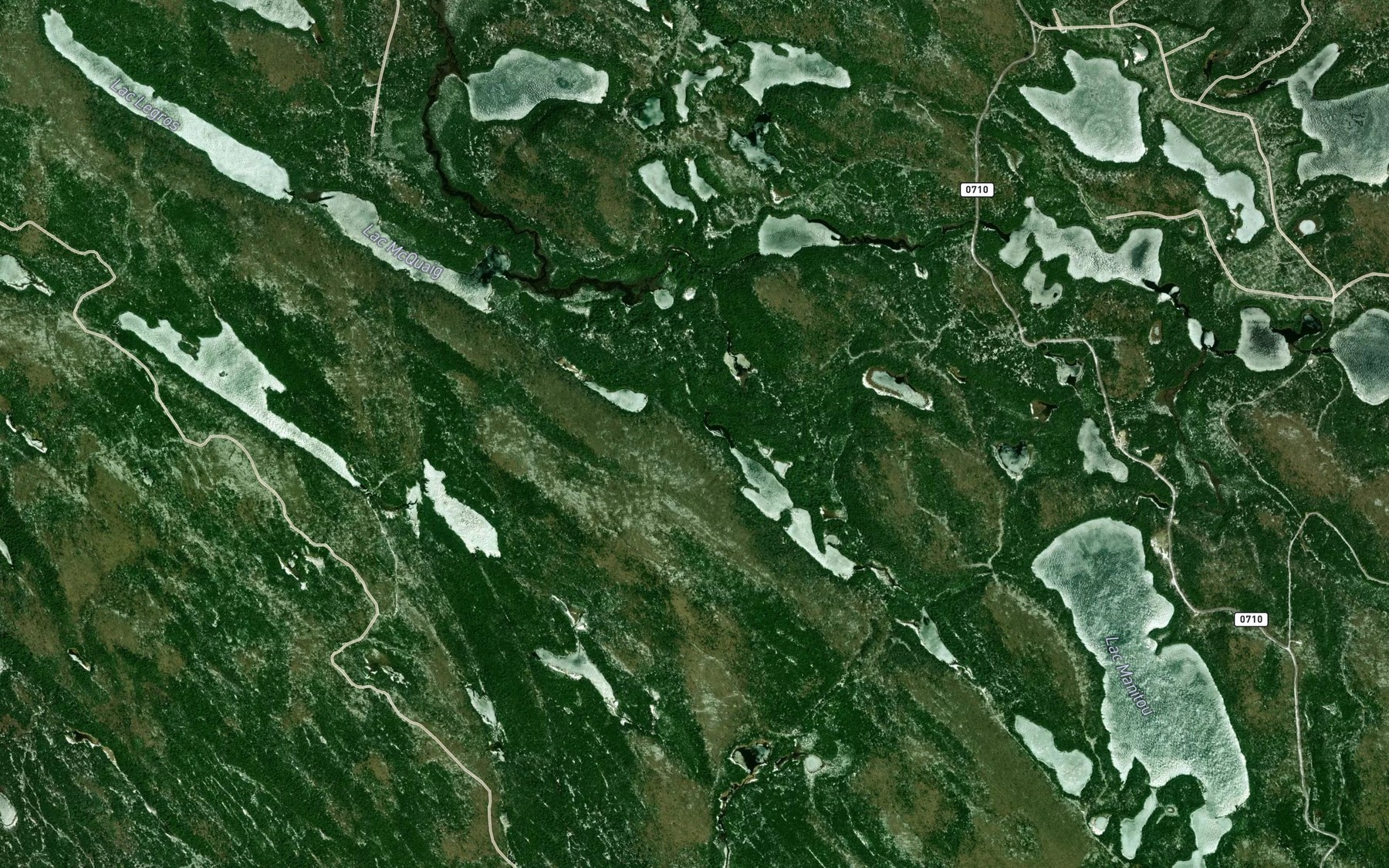 Satellite map of the Marche McQuaig