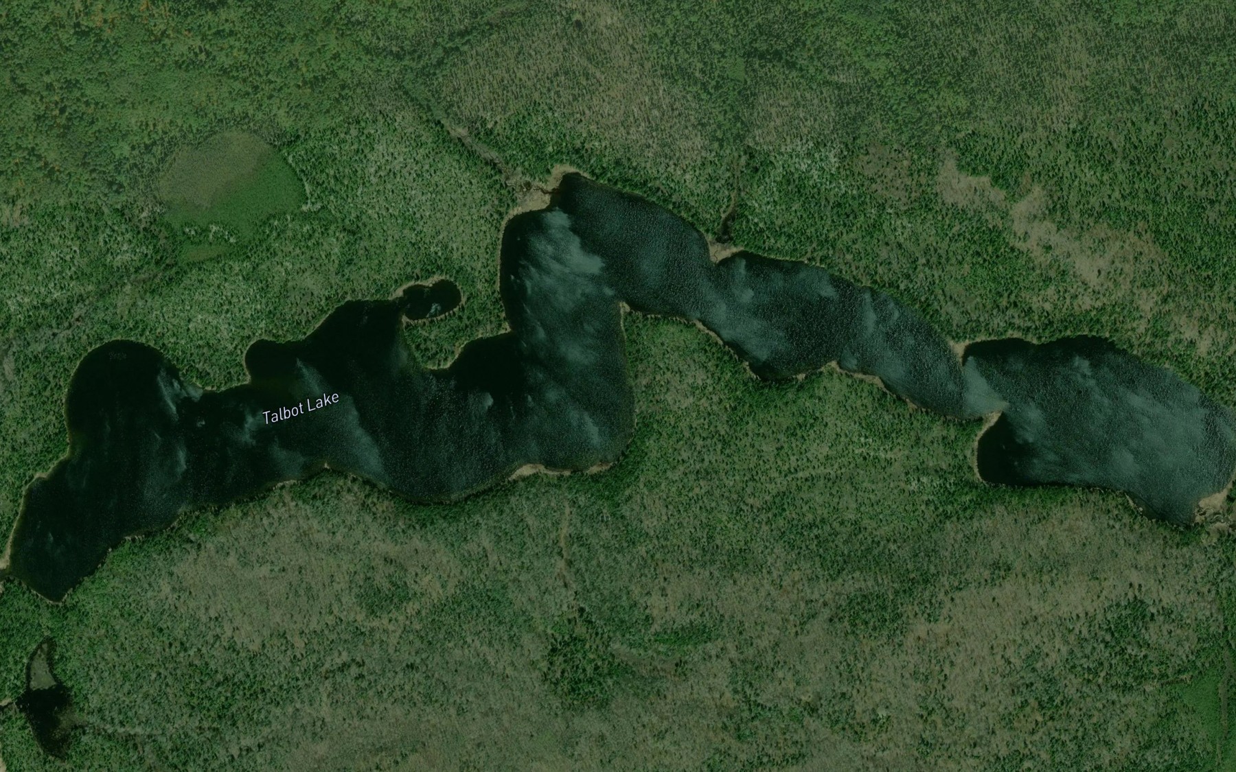 Satellite map of the Talbot Lake