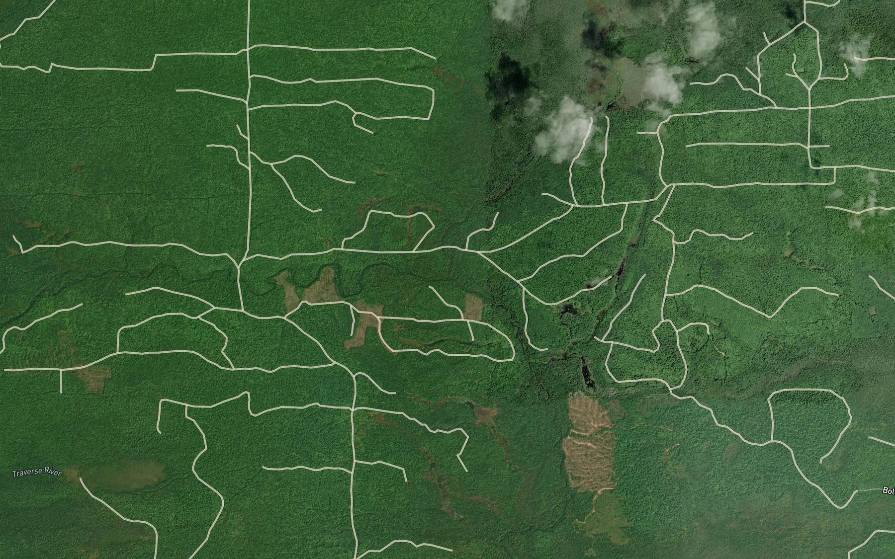 Satellite map of the Snake Creek