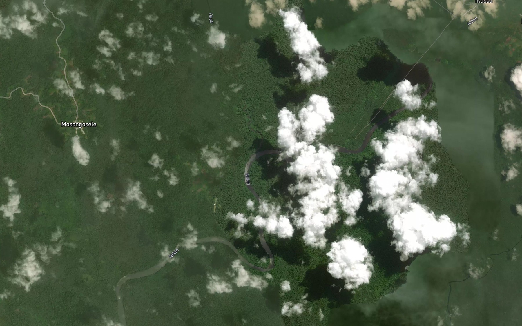 Satellite map of the Okoti