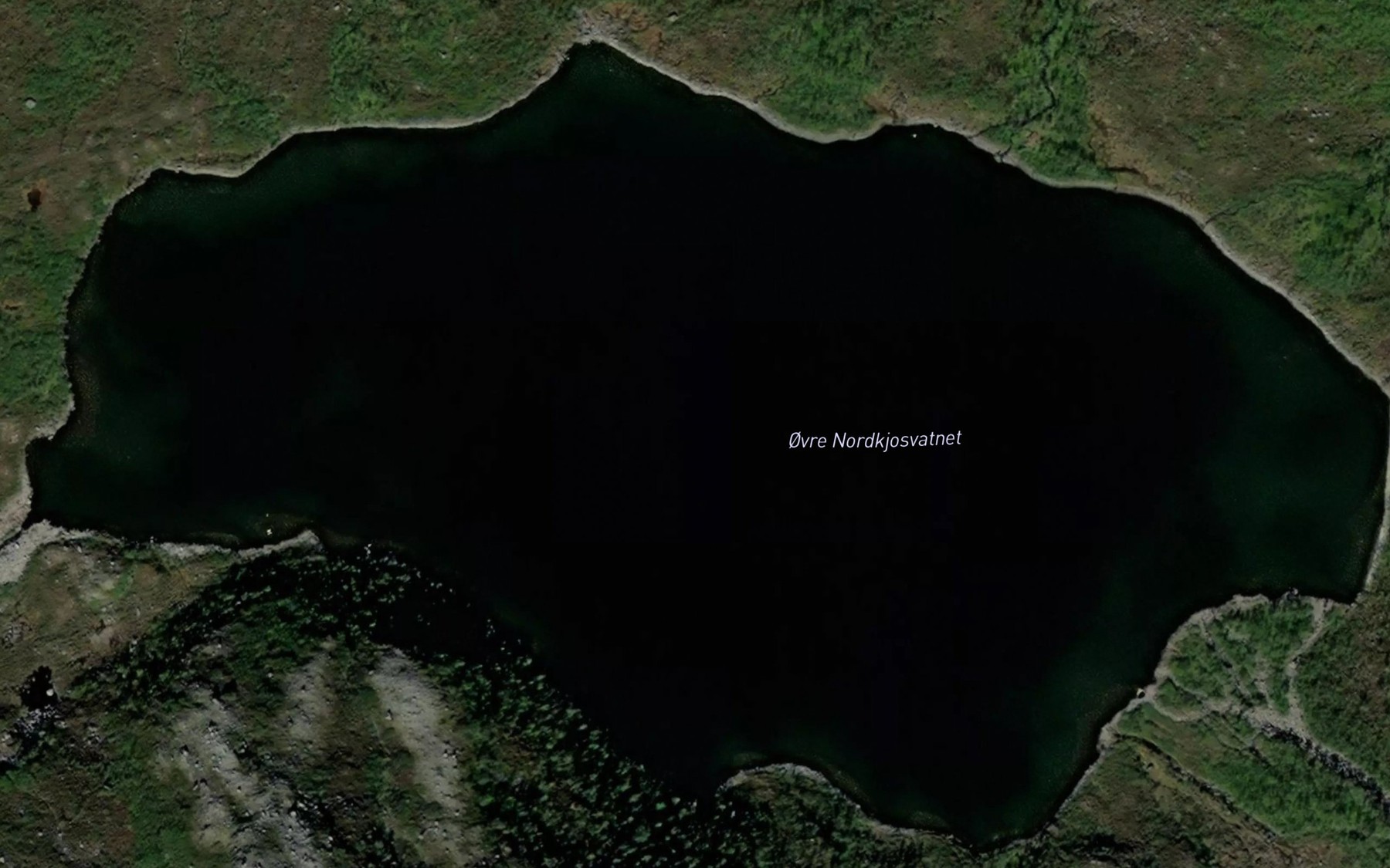Satellite map of the Ovre Nordkjosvatnet
