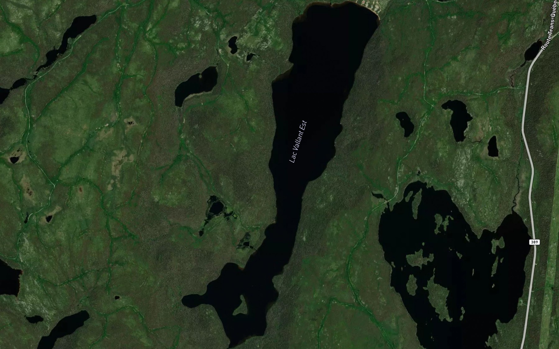 Satellite map of the Lac Vallant Est