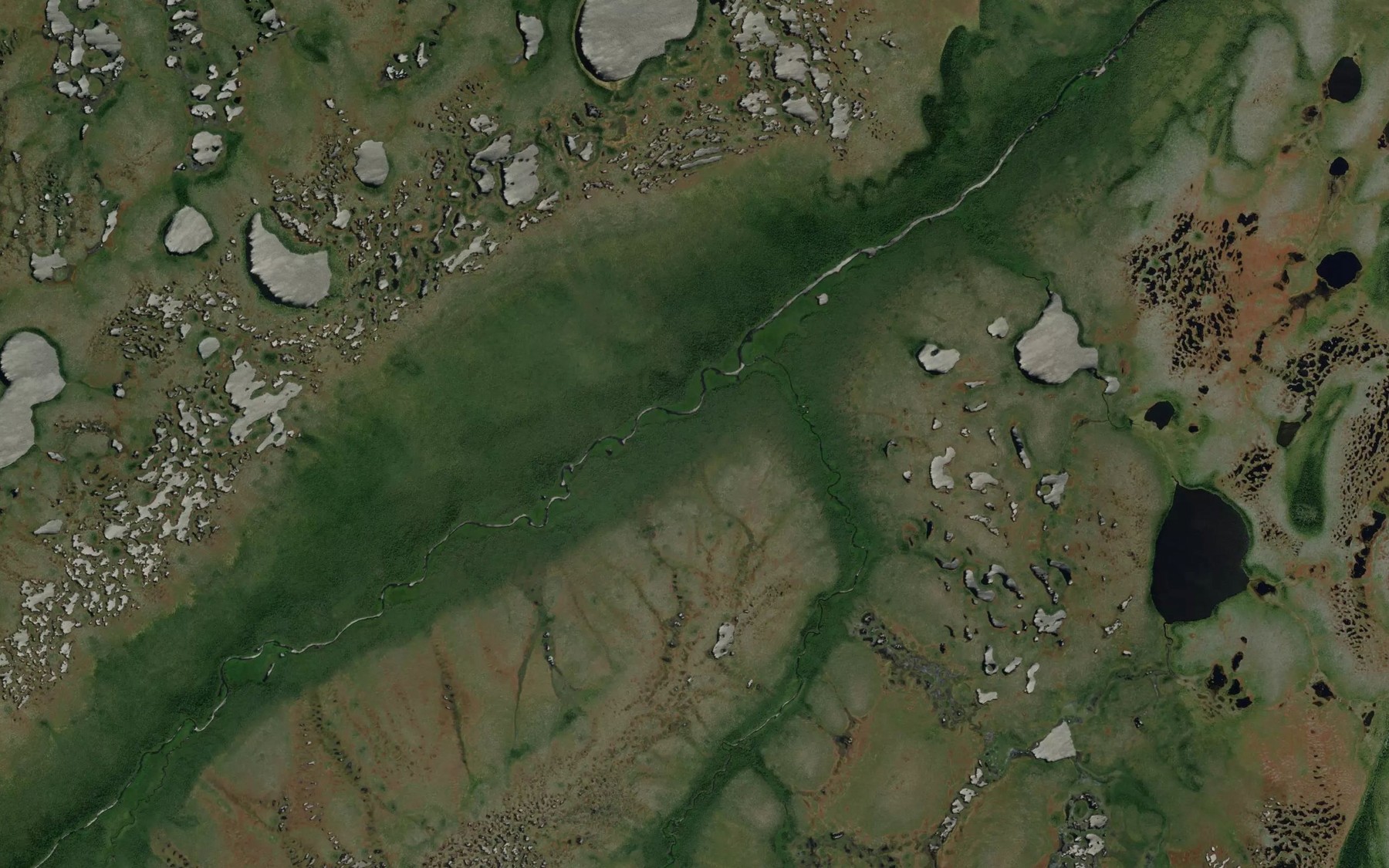 Satellite map of the Salomaa Creek