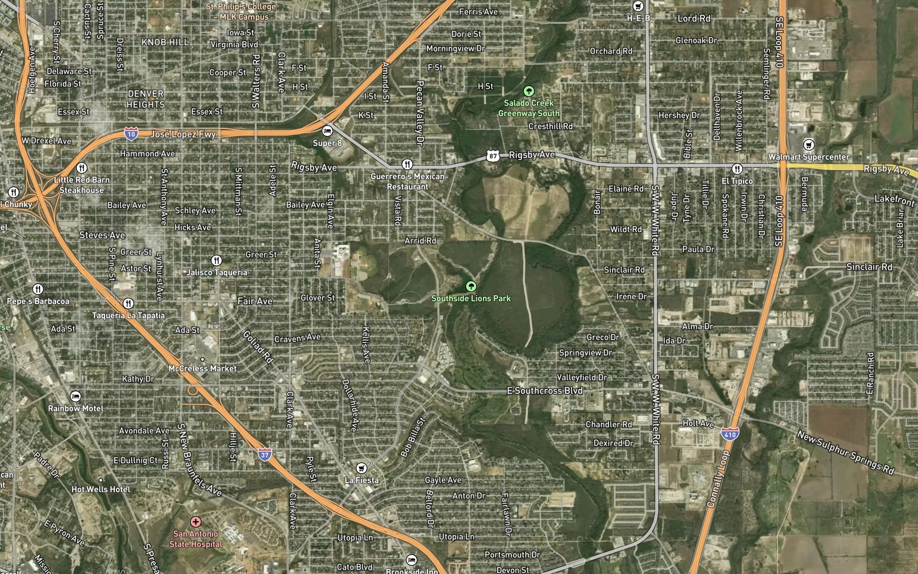 Satellite map of the Spot 4