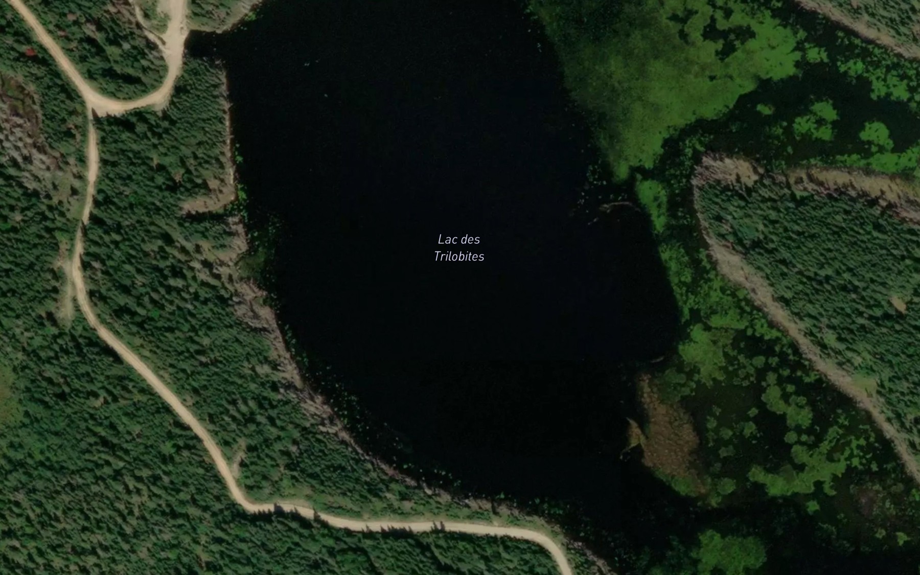 Satellite map of the Lac des Trilobites