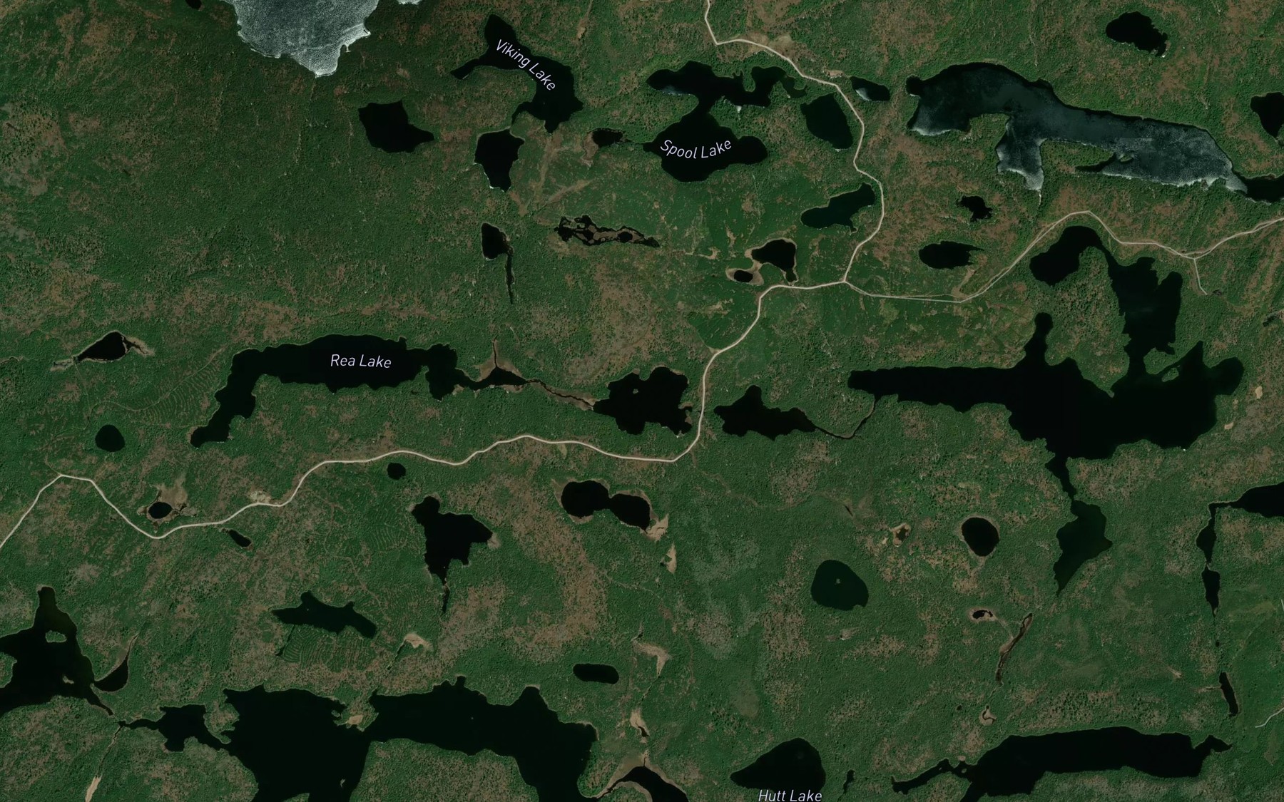 Satellite map of the Little Rea Lake