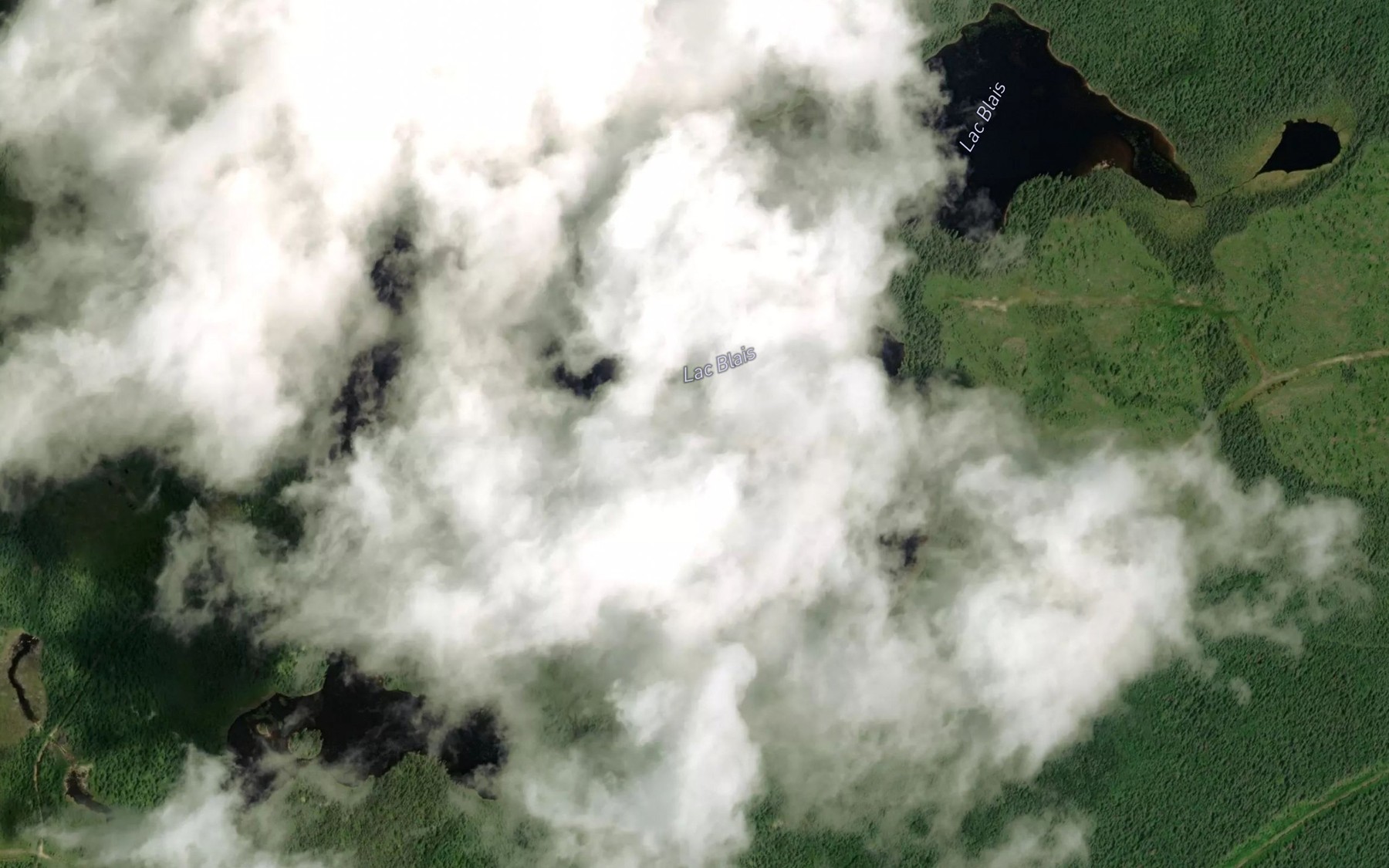 Satellite map of the Lac Blais