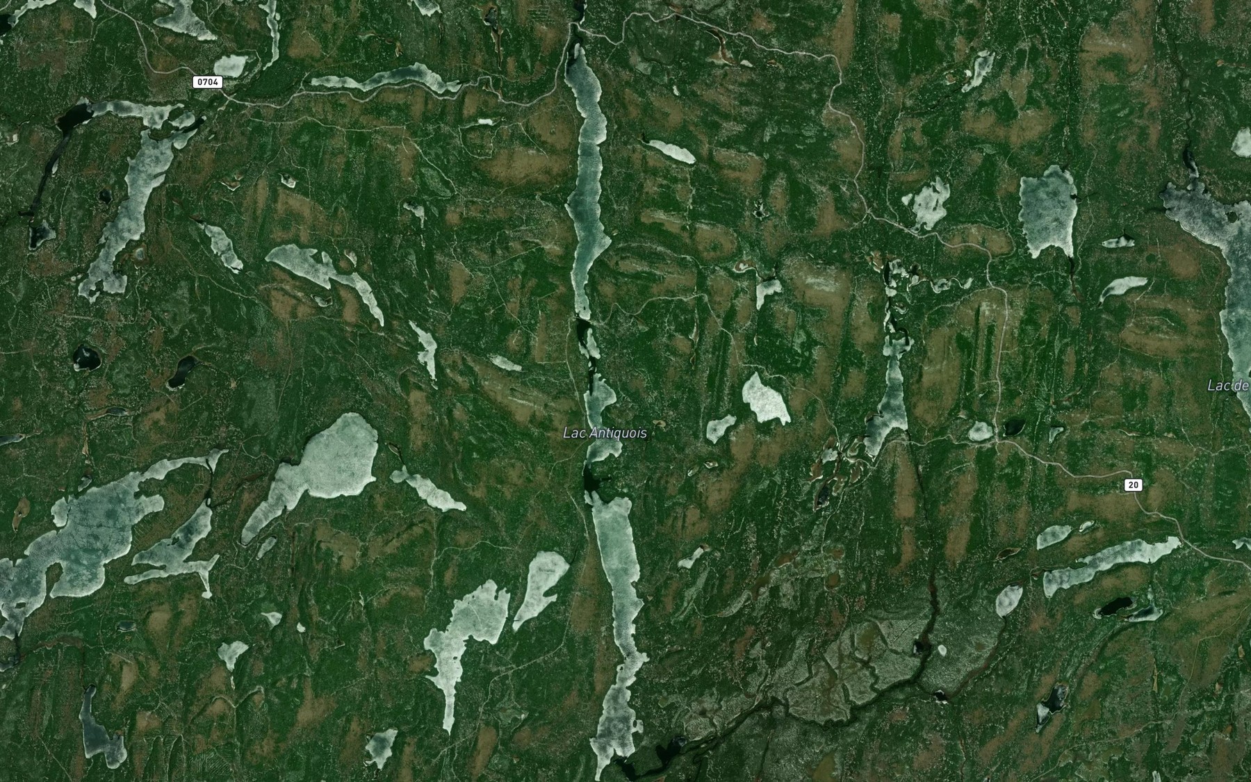 Satellite map of the Lac Antiquois