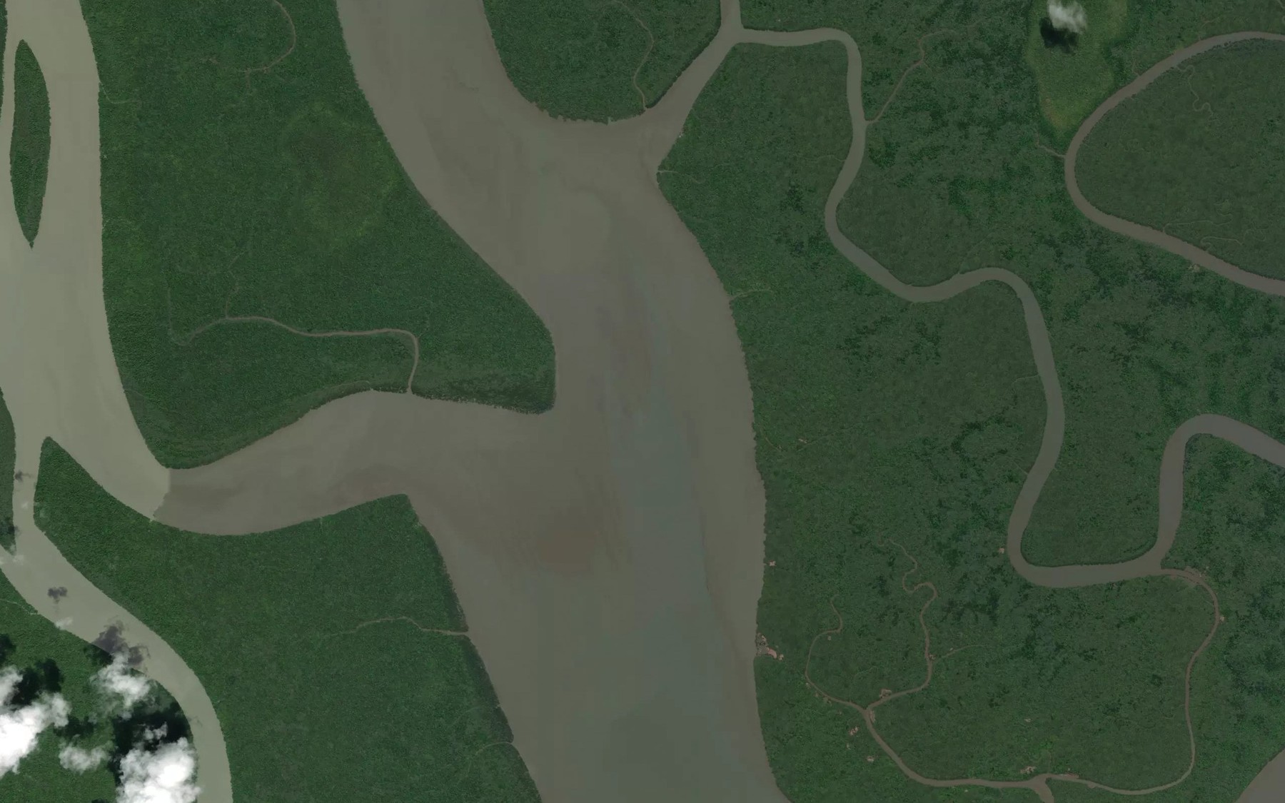 Satellite map of the Auro River
