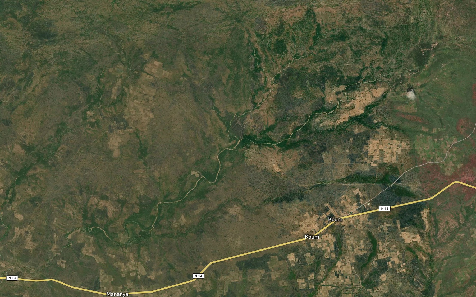 Satellite map of the Mayo Djame