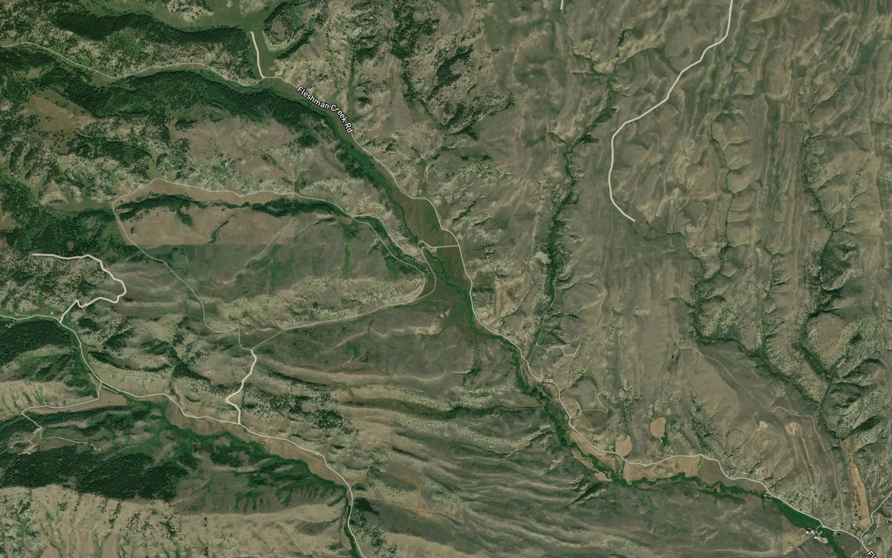 Satellite map of the Perkins Creek