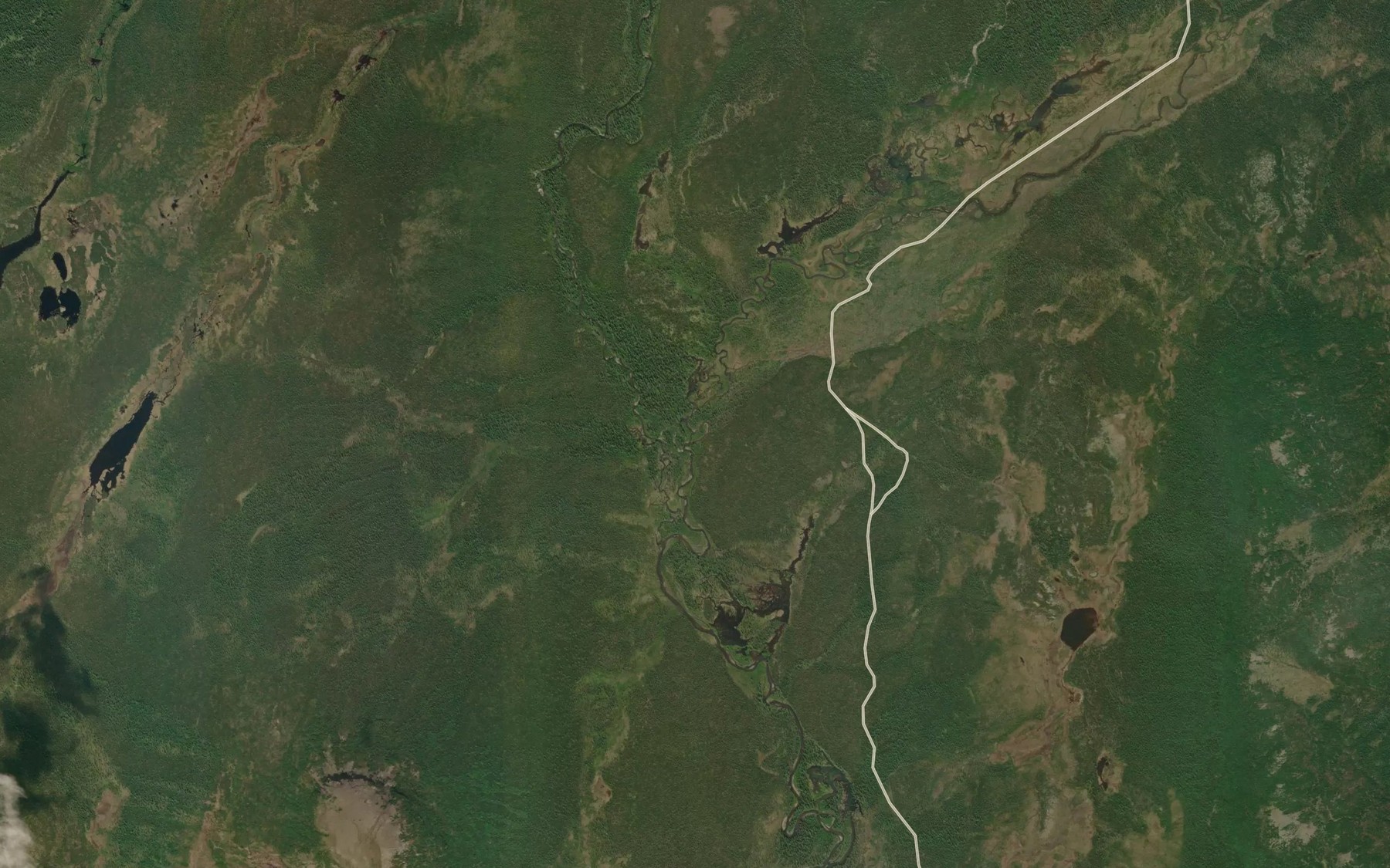 Satellite map of the Eagle Creek