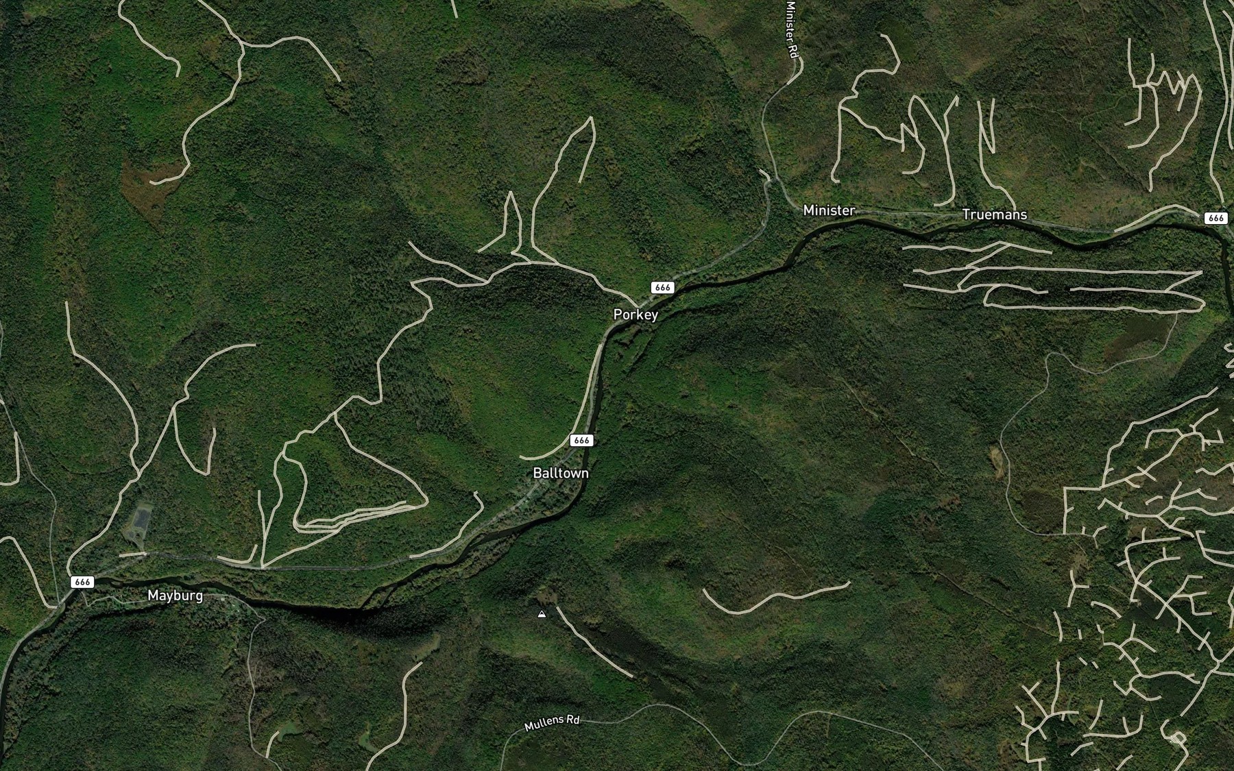 Satellite map of the Blood Run