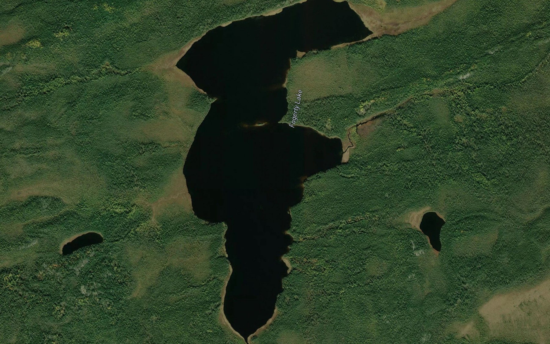 Satellite map of the Fogerty Lake