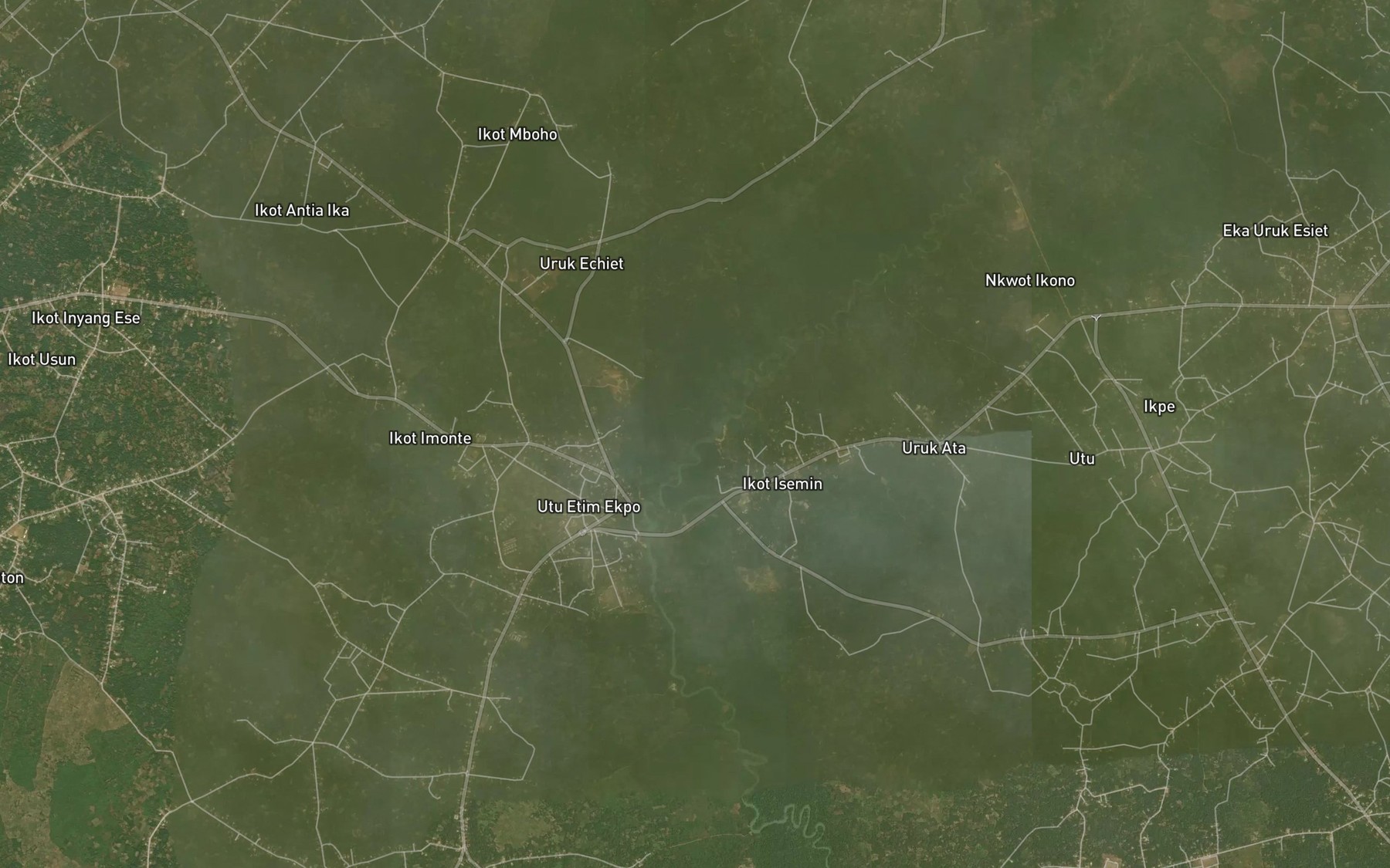 Satellite map of the River Inyang Etim Ekpo