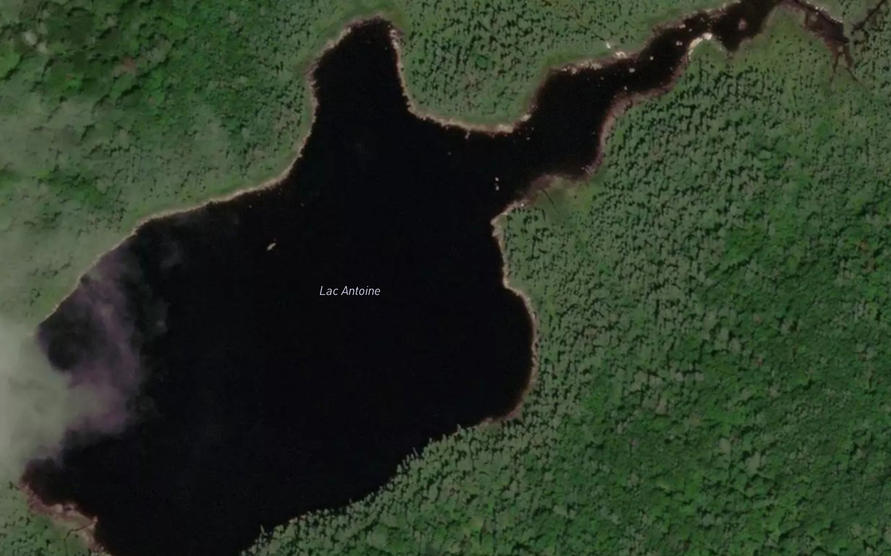 Satellite map of the Lac Antoine