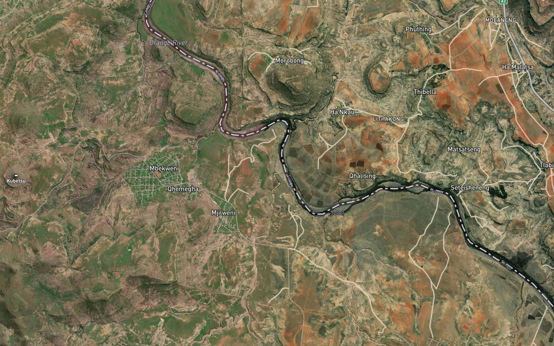 Satellite map of the Rooiwalspruit