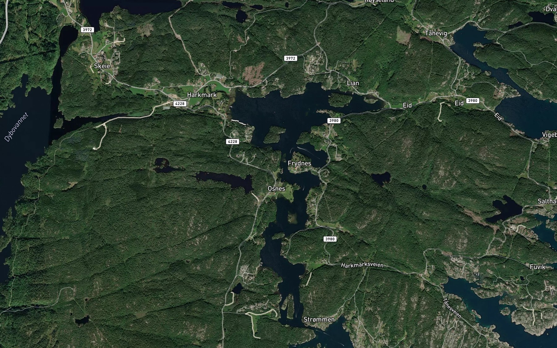 Satellite map of the Harkmarksvika