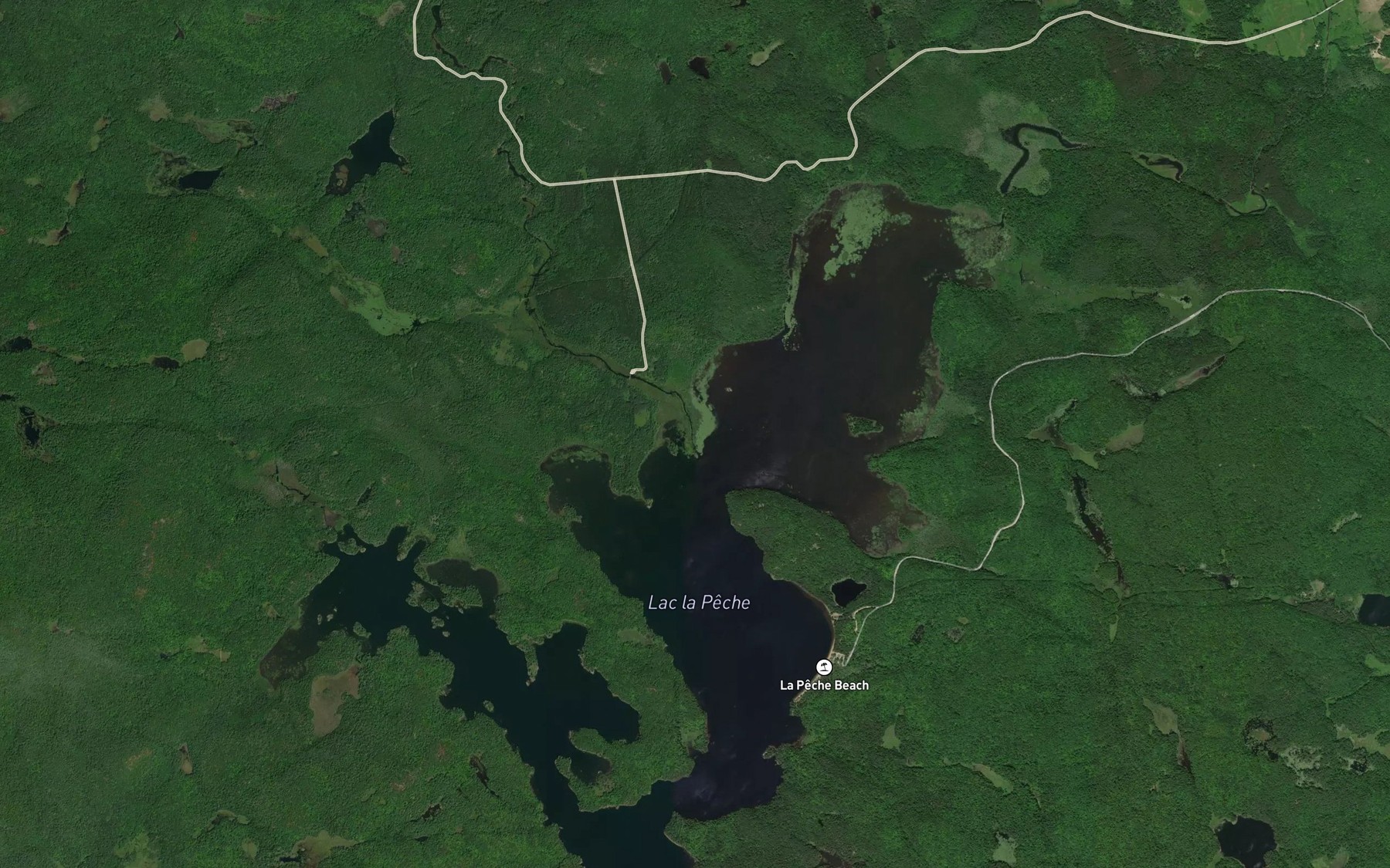 Satellite map of the Ruisseau du Lac a la Loutre