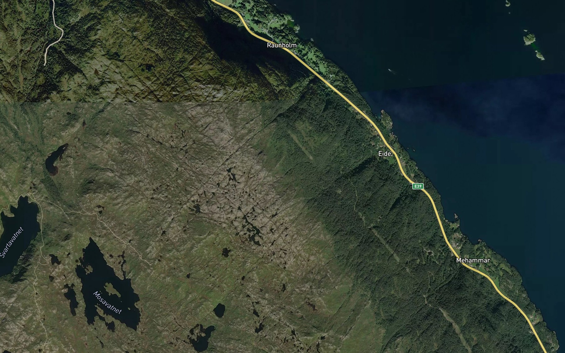 Satellite map of the Eidselva