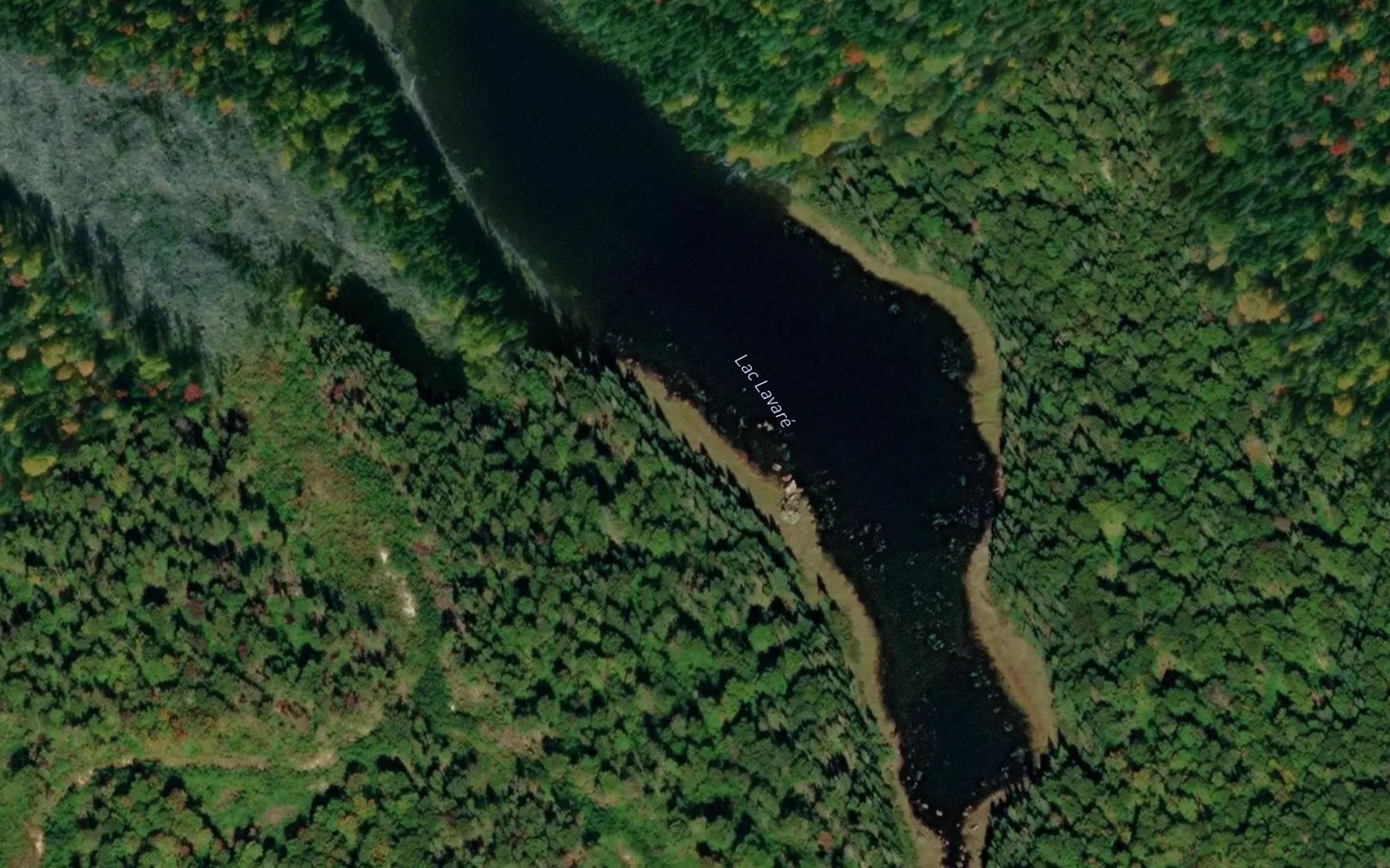 Satellite map of the Lac Lavare