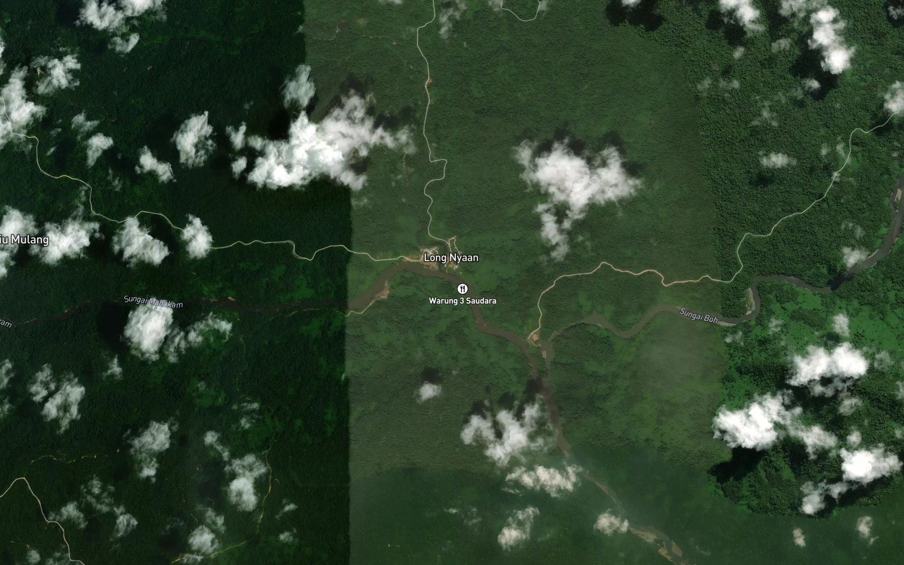 Satellite map of the Sungai Nyaan