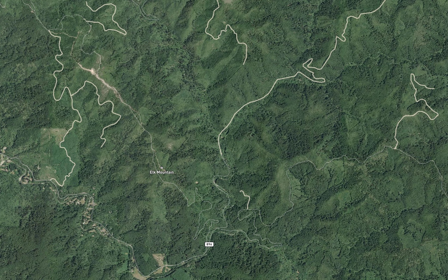 Satellite map of the Wheeler Creek