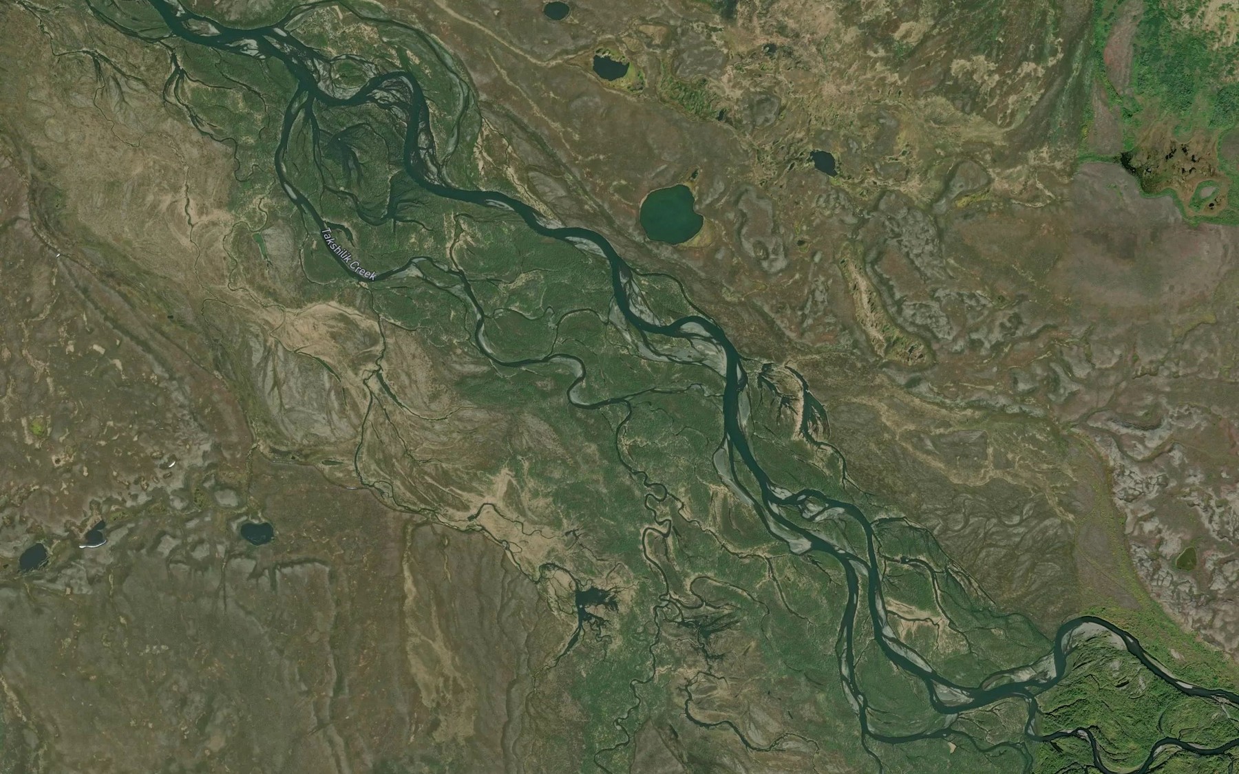 Satellite map of the Takshilik Creek