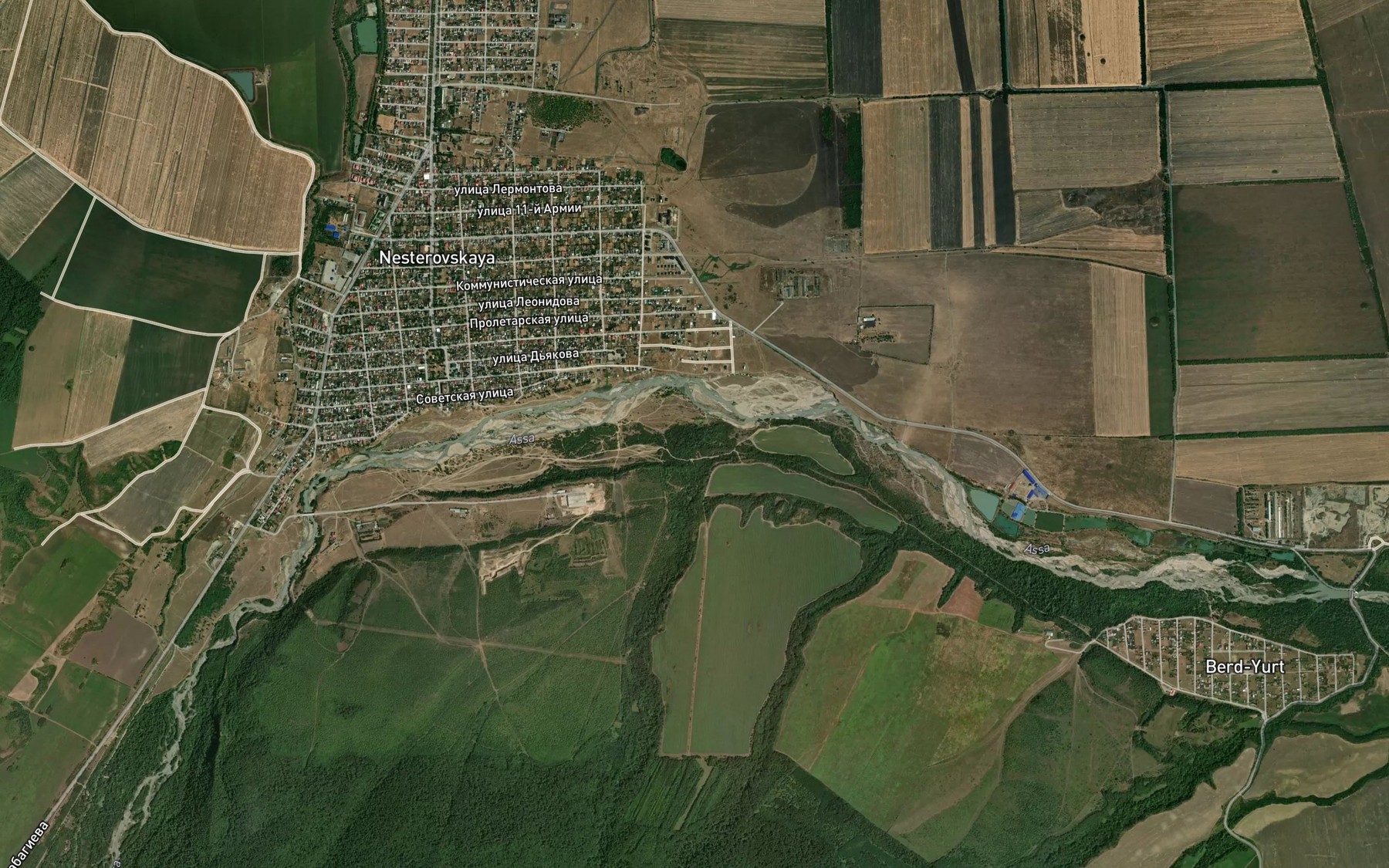 Satellite map of the Mokraya
