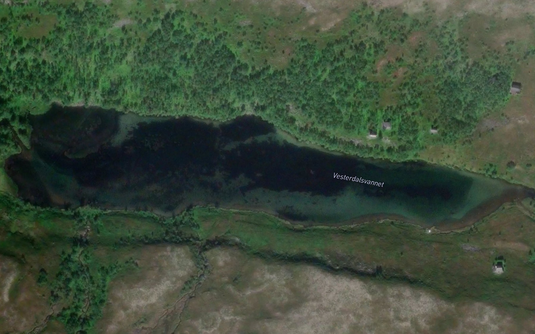 Satellite map of the Vesterdalsvatnet
