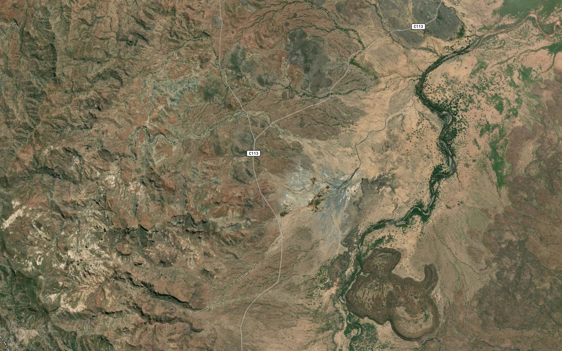 Satellite map of the Lorusio