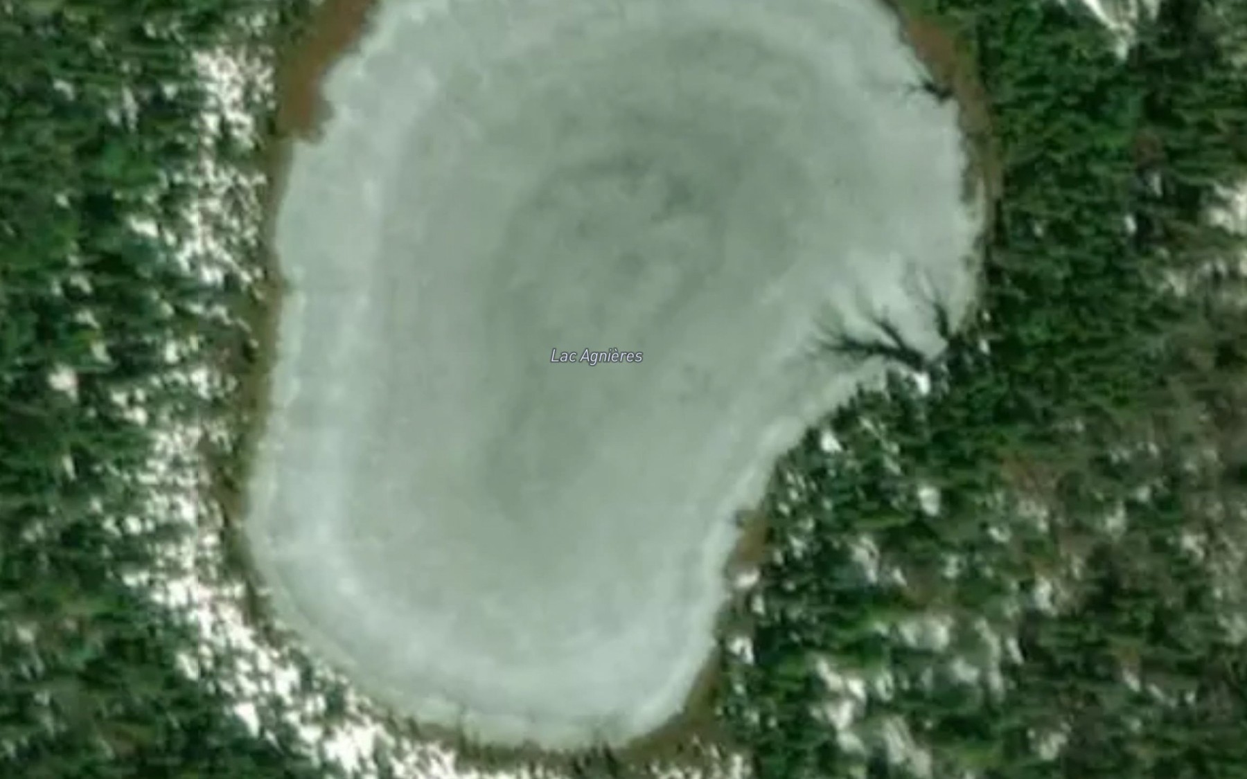 Satellite map of the Lac Agnieres