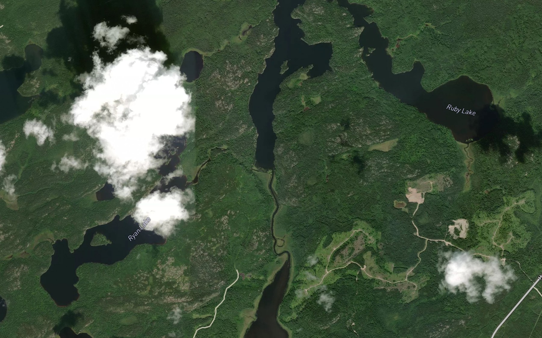 Satellite map of the Keynote Creek