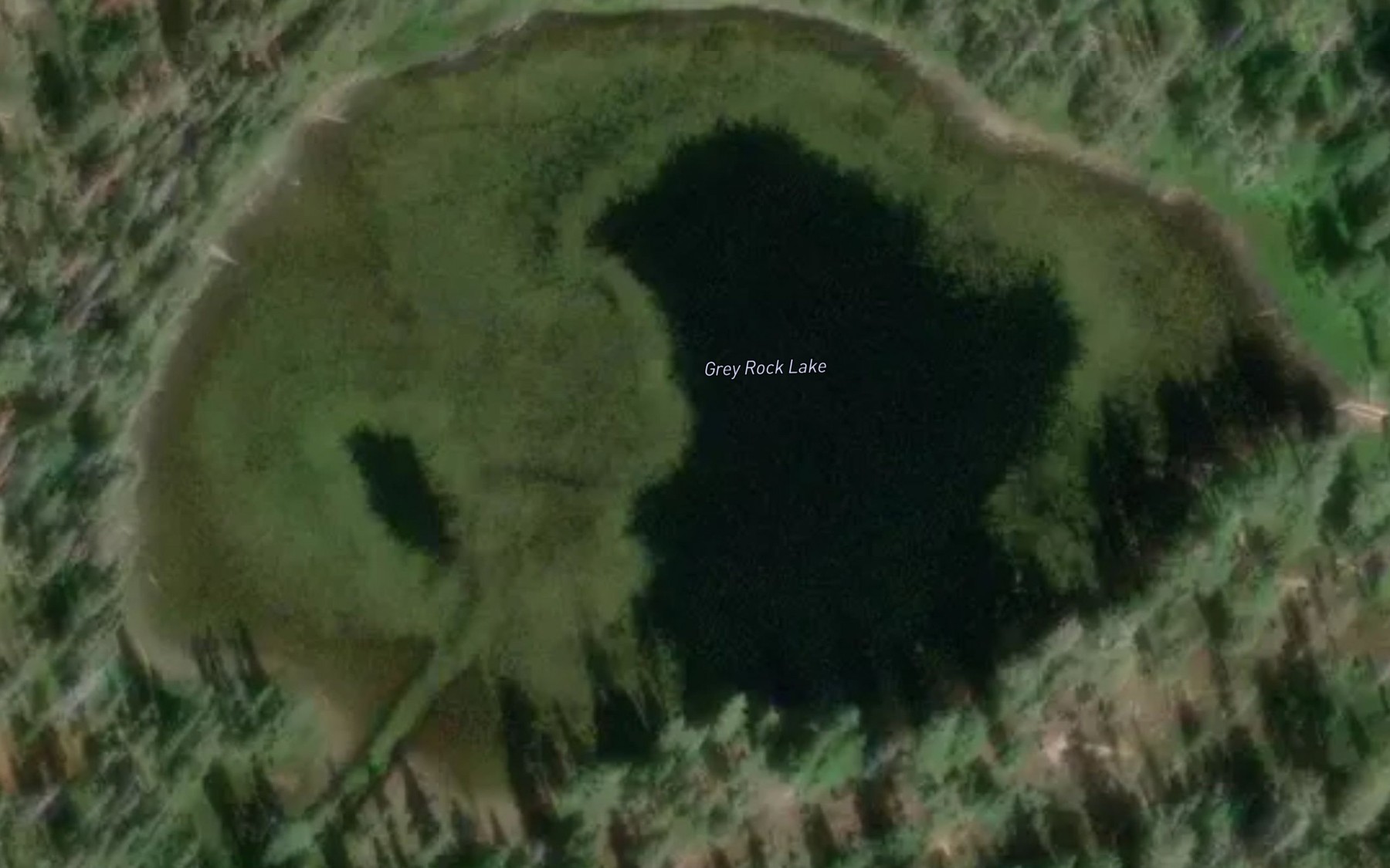 Satellite map of the Grey Rock Lake