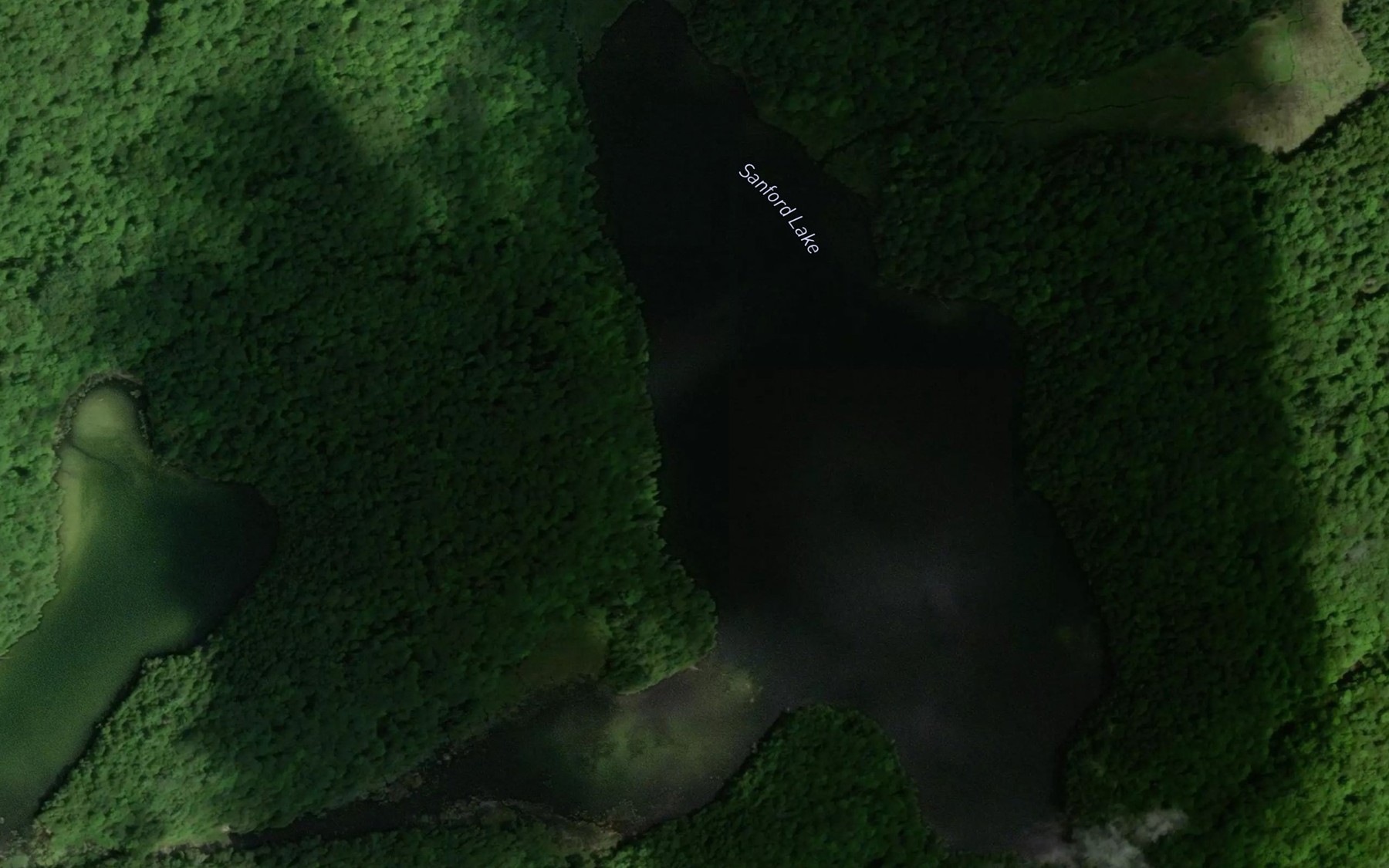 Satellite map of the Sanford Lake