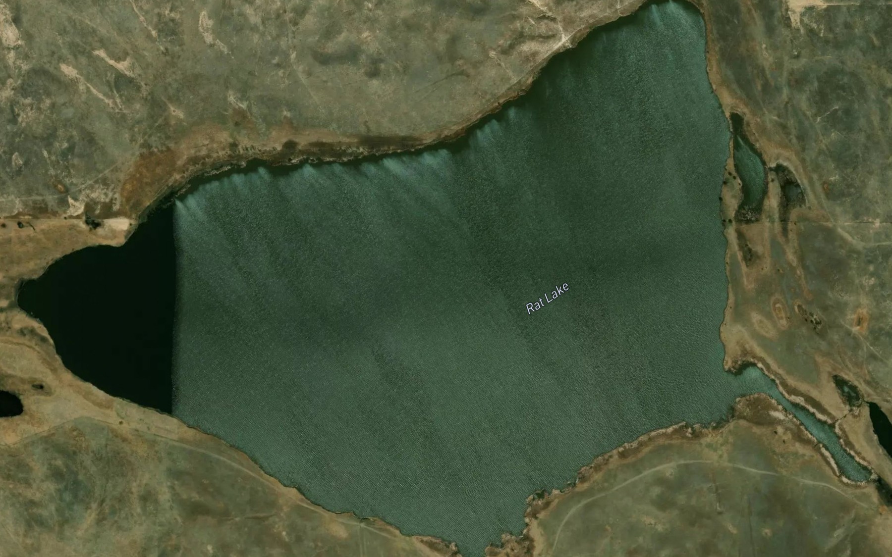 Satellite map of the Rat Lake