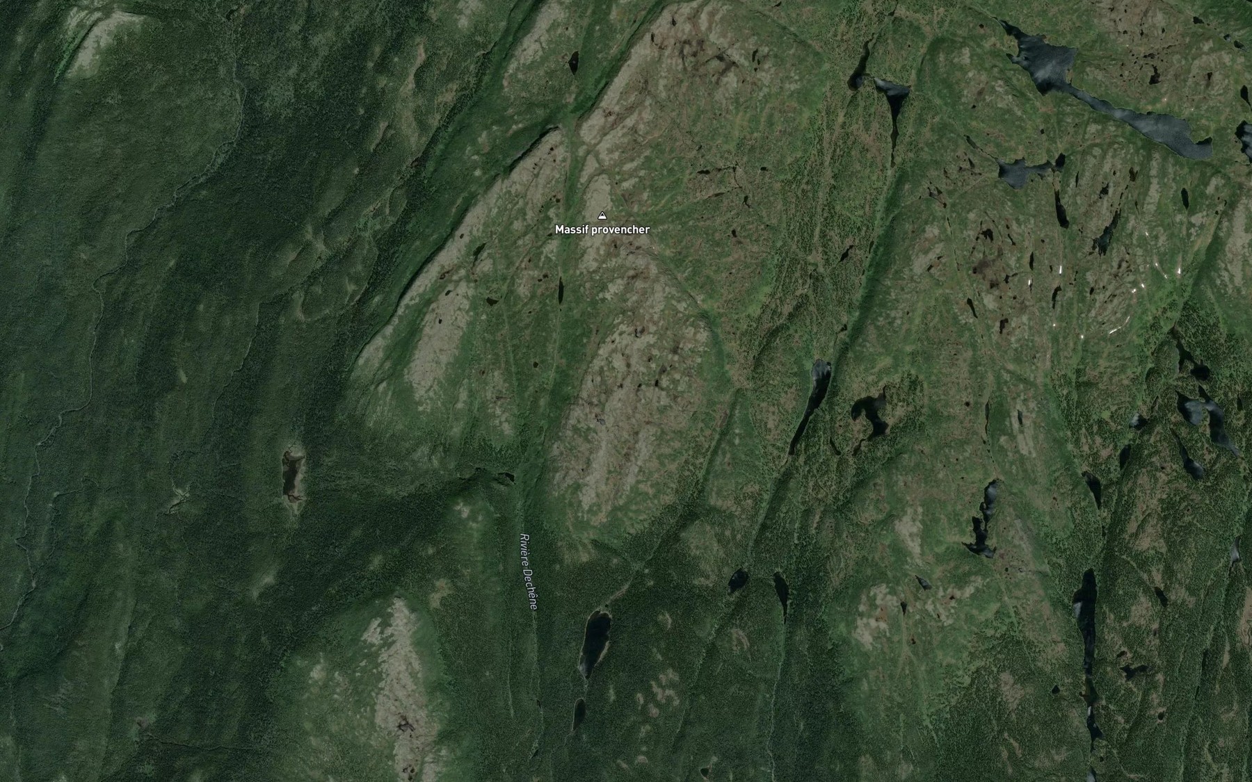 Satellite map of the Lac du Quintette