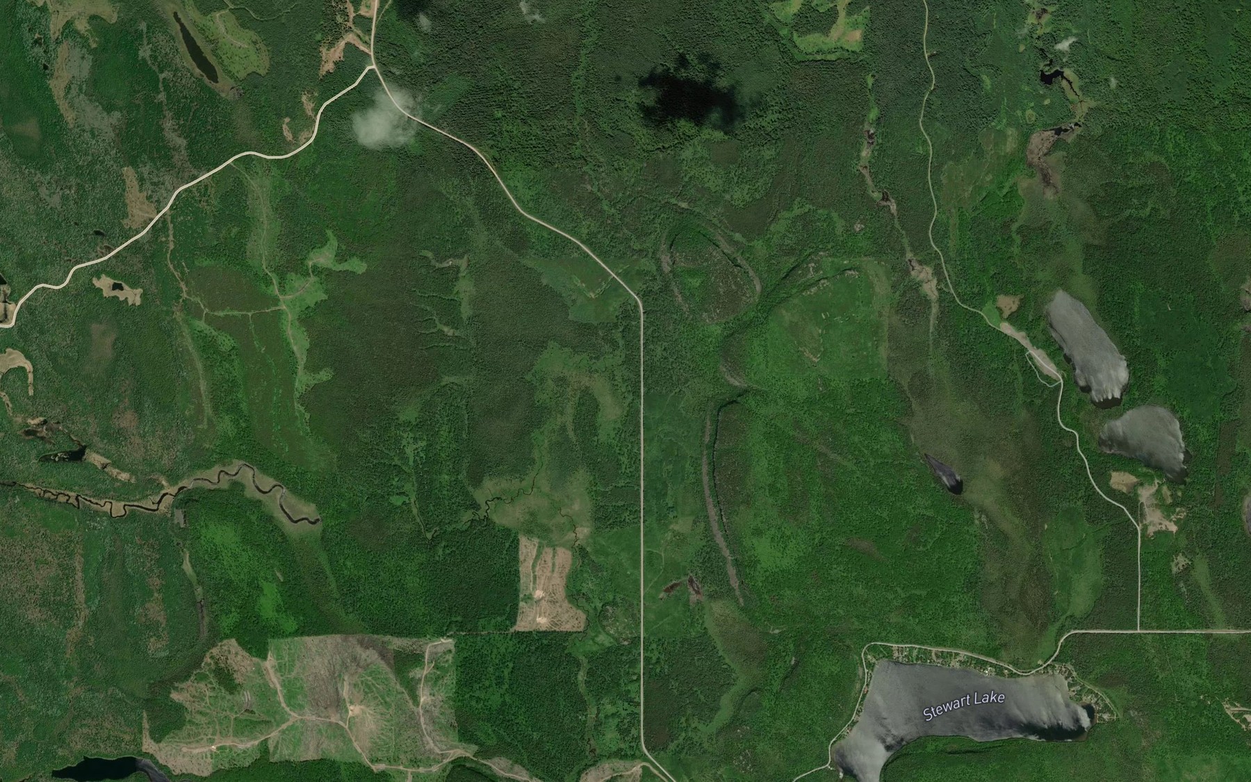 Satellite map of the Nicholson Creek