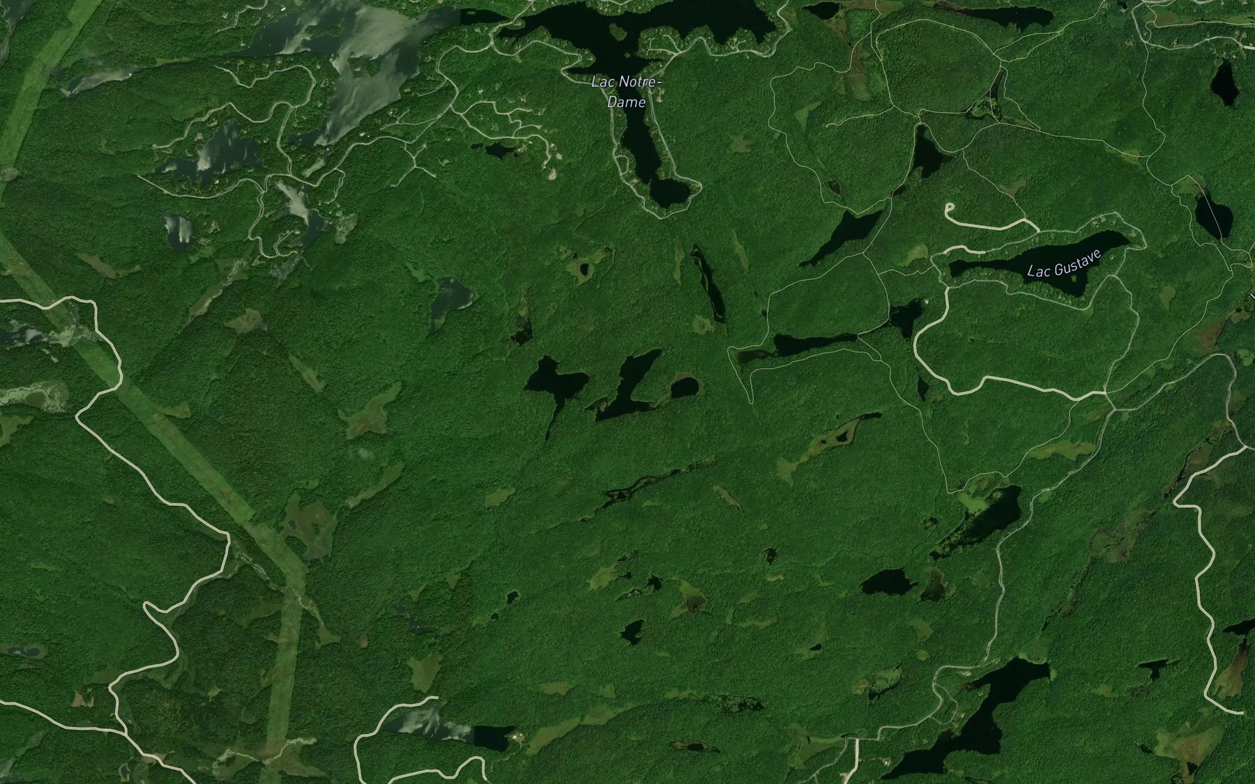 Satellite map of the Lac Charron