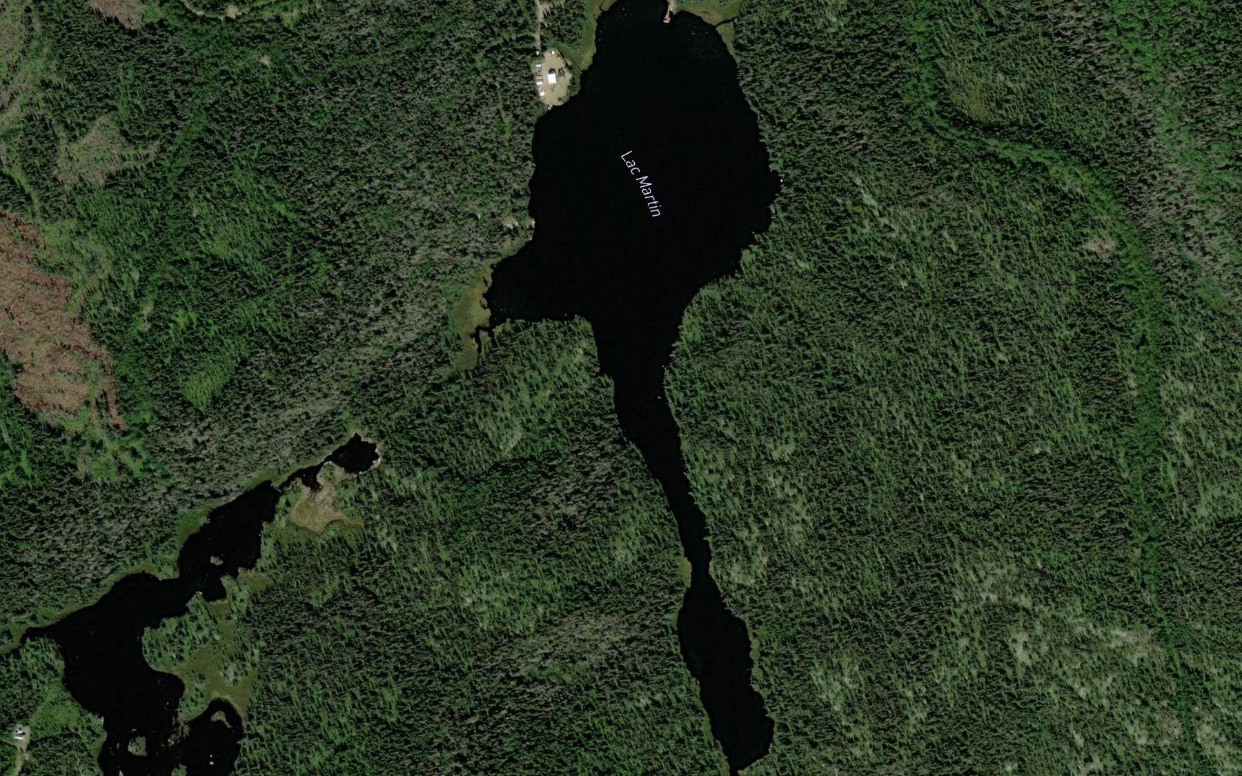 Satellite map of the Lac Martin