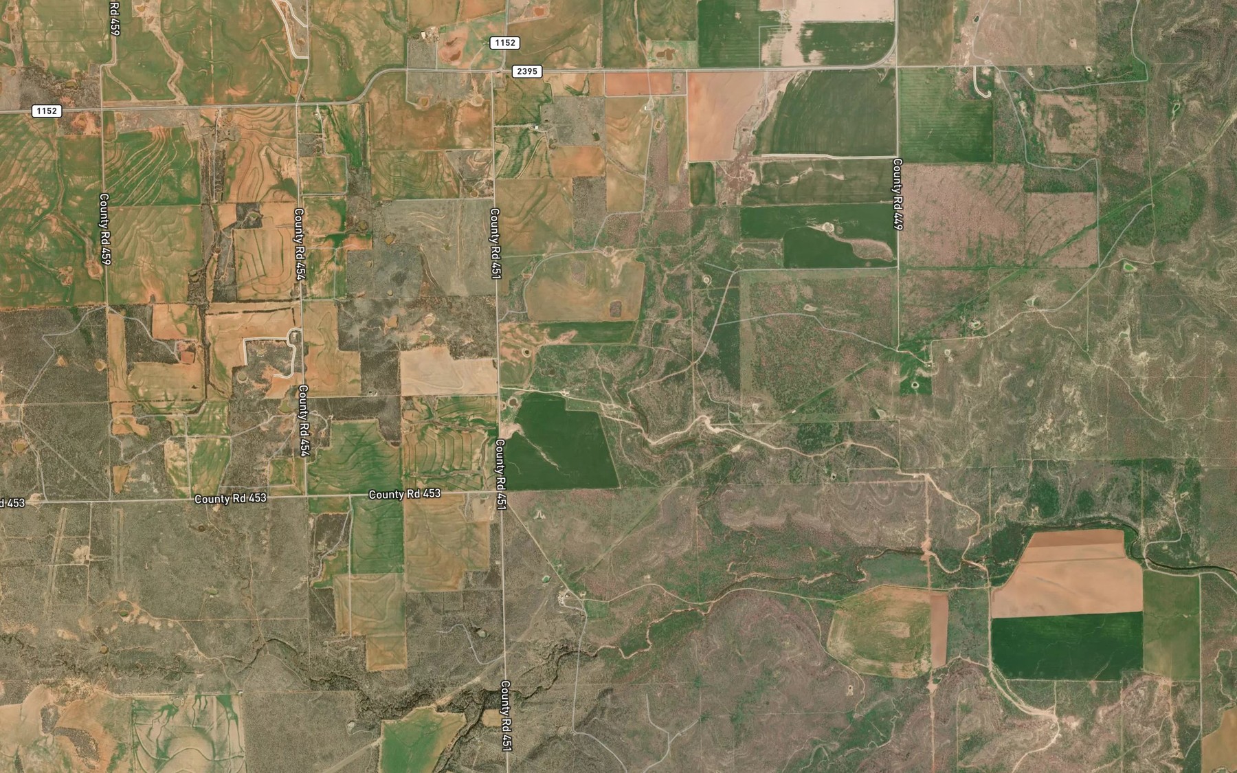Satellite map of the Marys Creek